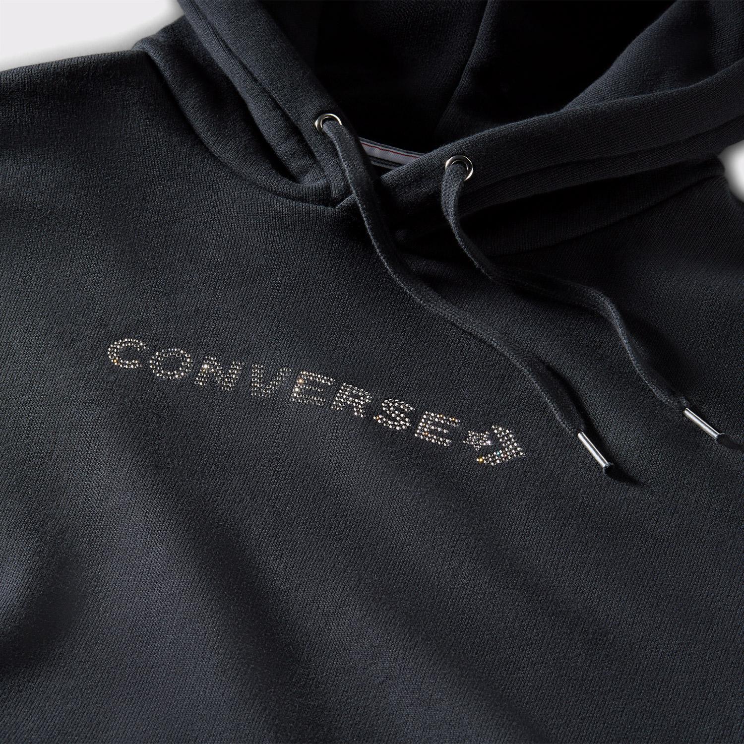 Converse Swarovksi Kristal Kadın Siyah Hoodie