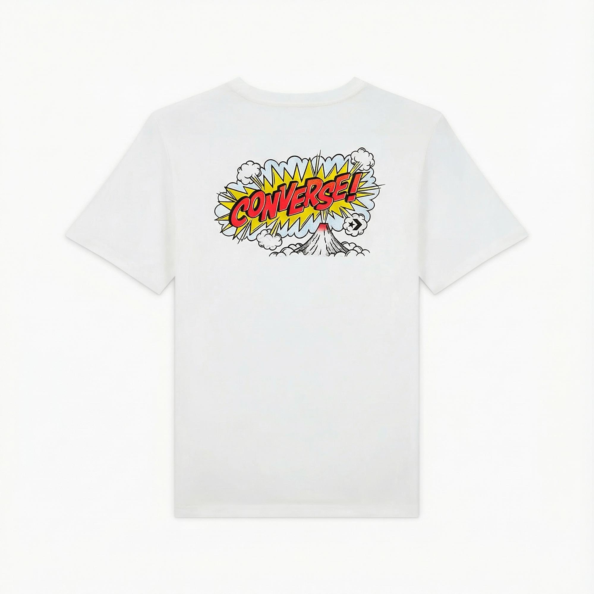 Converse Erkek Grafik Baskılı Beyaz T-Shirt