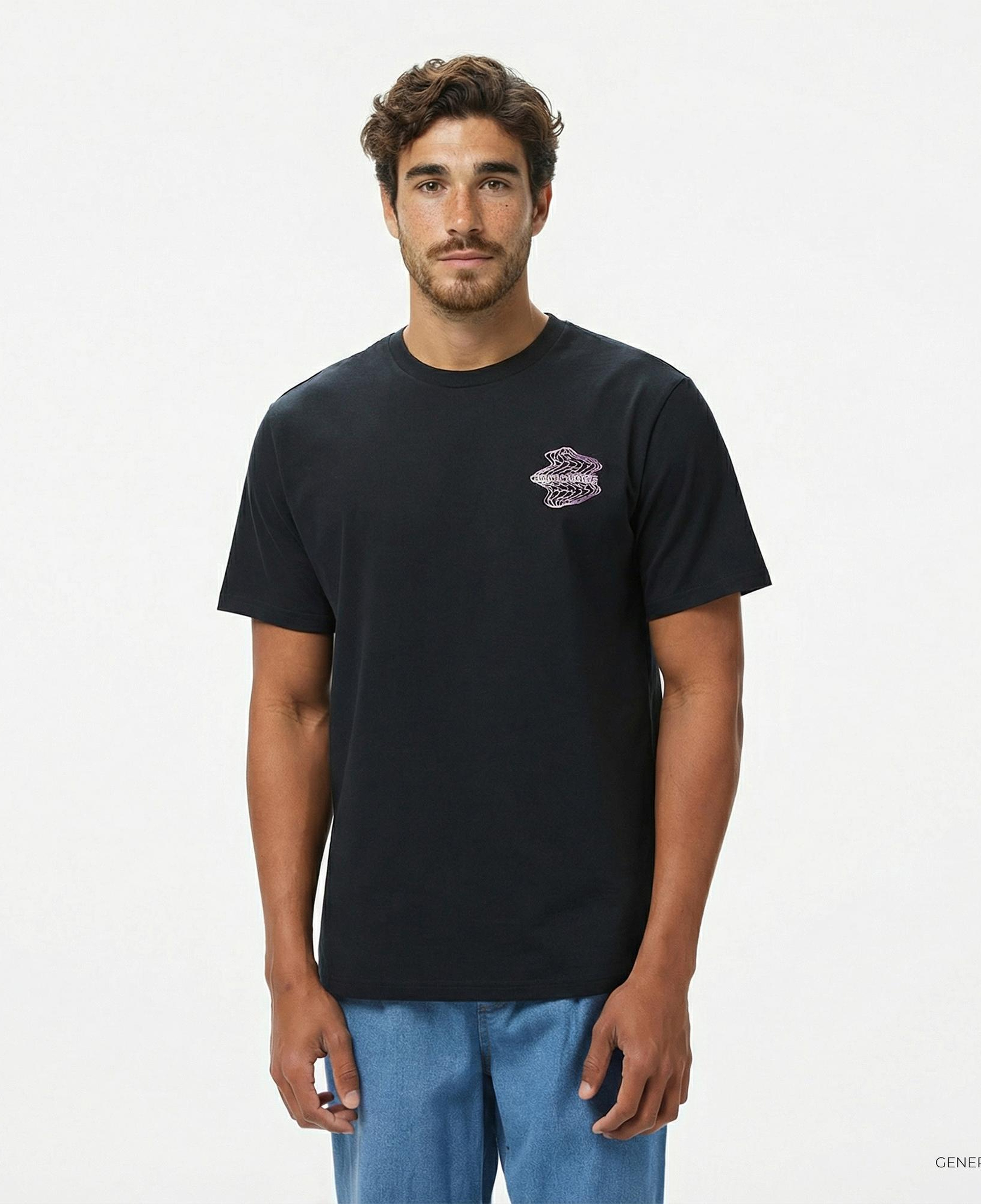 Converse Erkek Loose Fit Grafik Baskılı Siyah T-Shirt