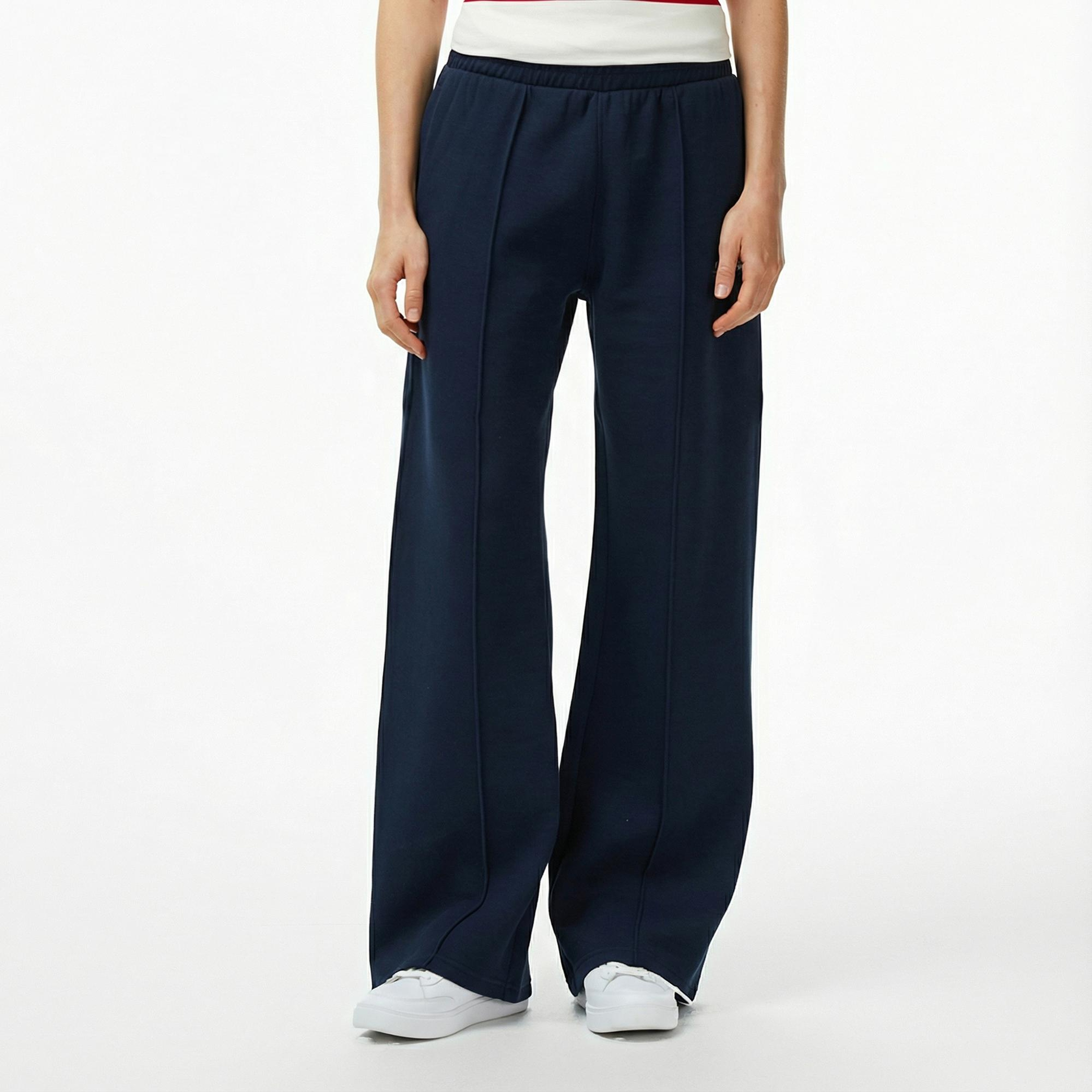 Tommy Hilfiger Script Straight Pique Kadın Lacivert Eşofman Altı