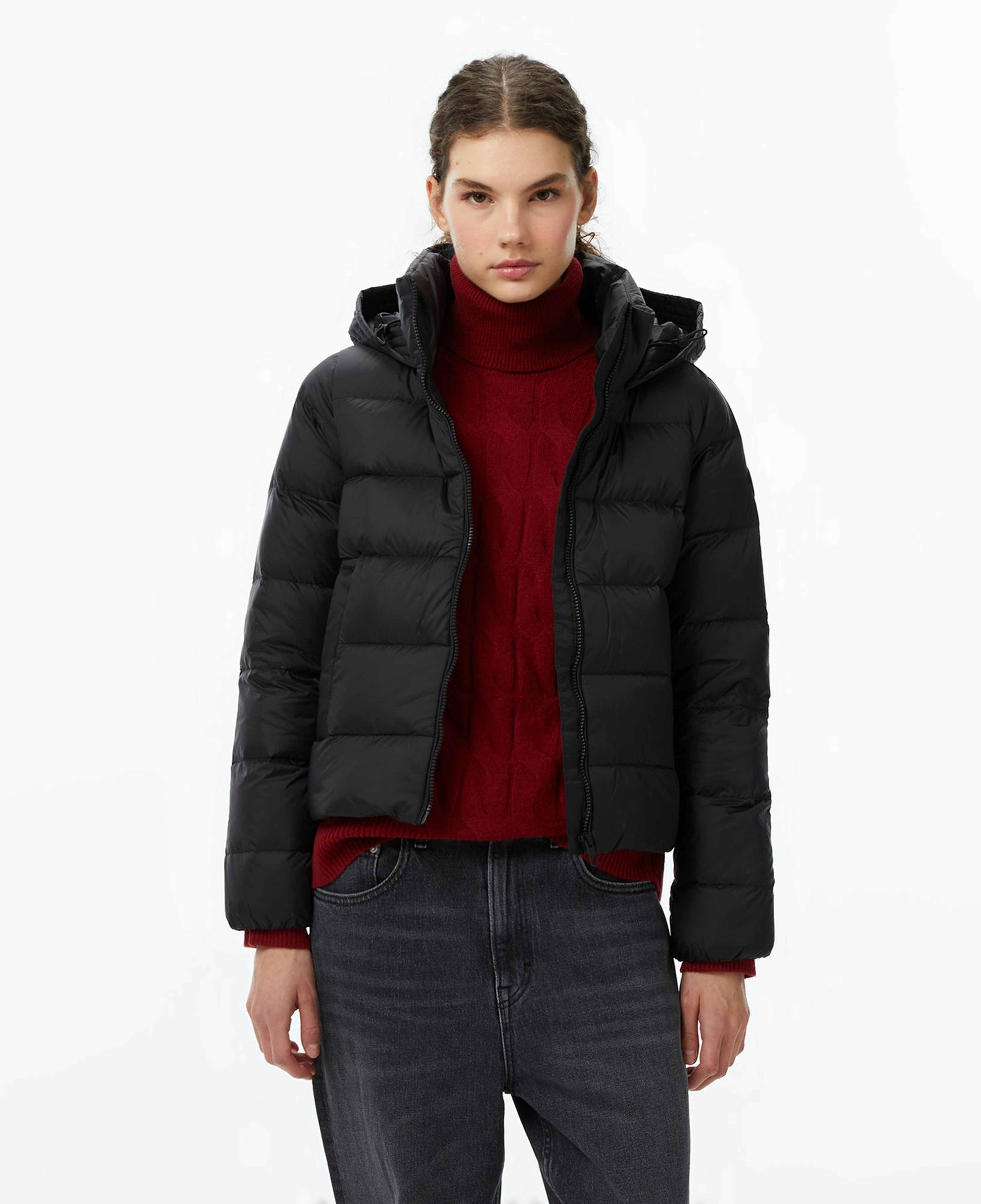 Tommy Hilfiger Down Casual Kadın Puffer Siyah Mont
