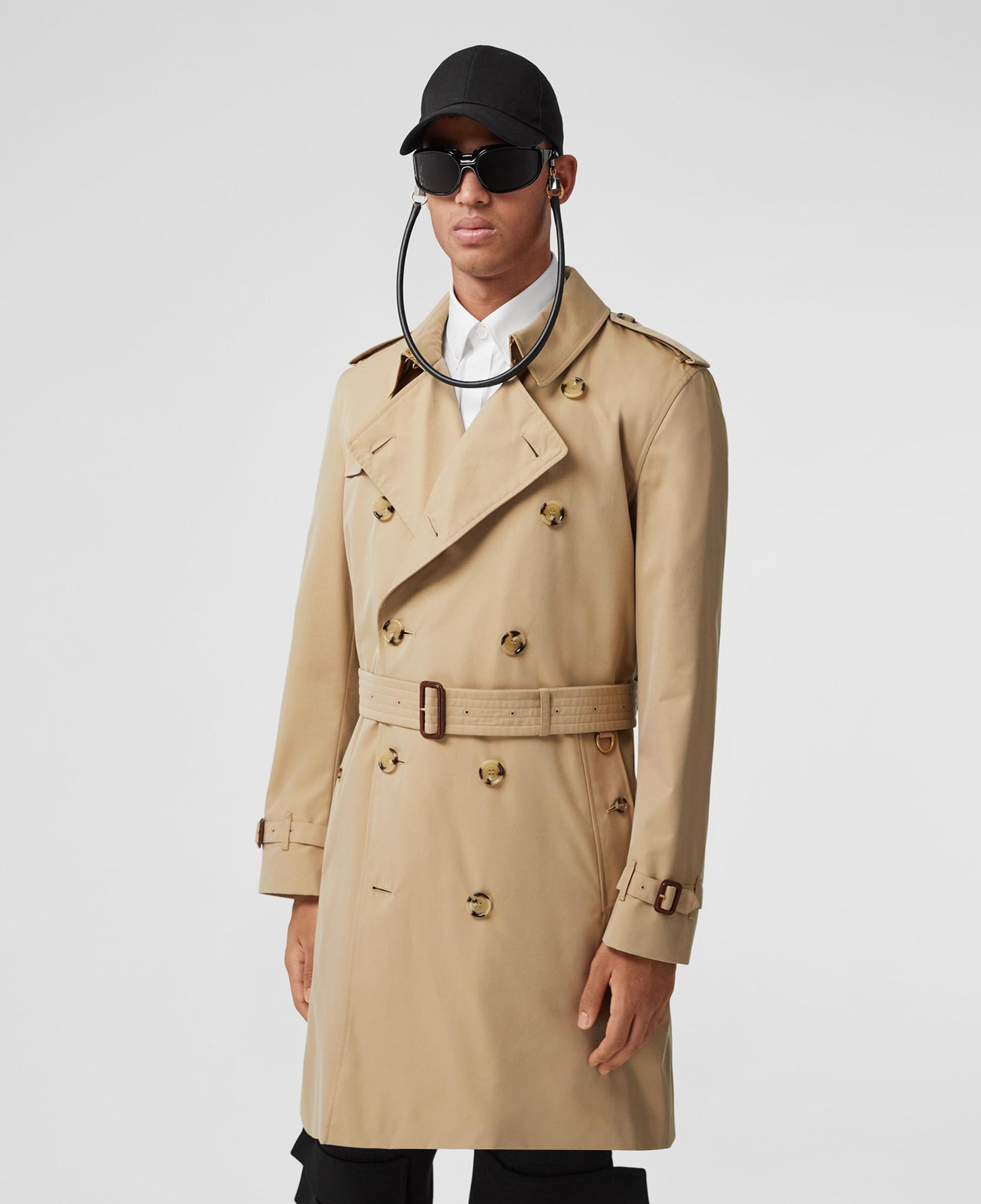 Burberry The Mid-Length Kensington Heritage Erkek Bej Trençkot