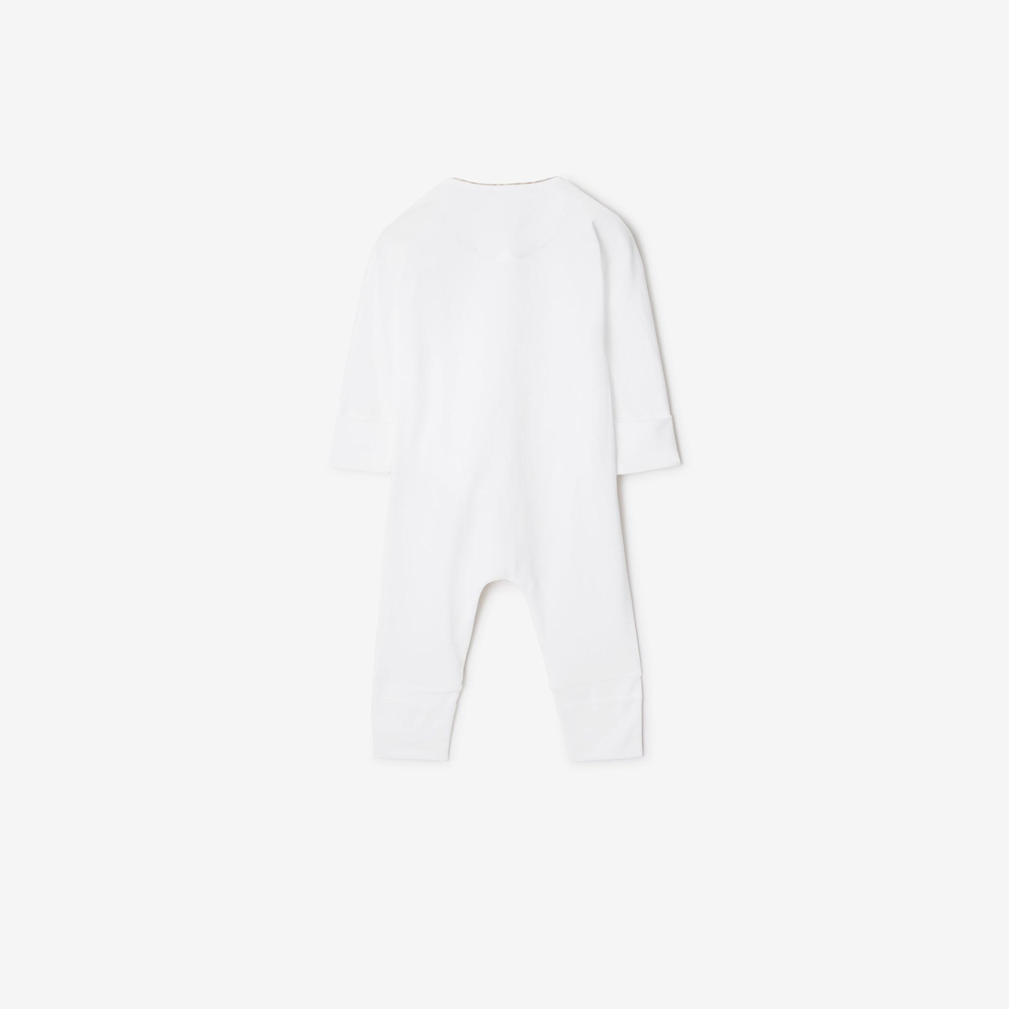 Burberry Pamuklu 2 Parça Bebek Çocuk Beyaz Bebek Takımı