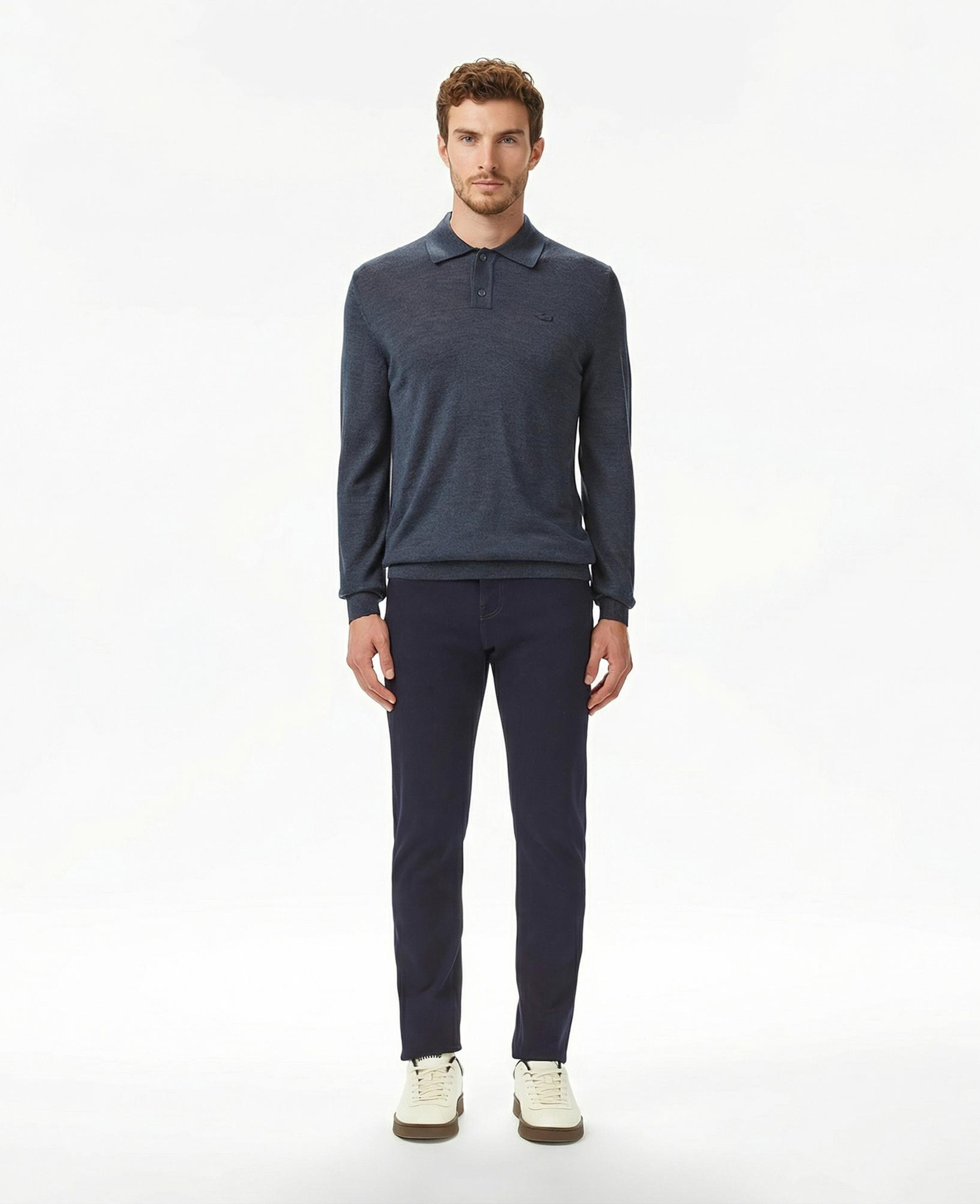 Lacoste Erkek Classic Fit Polo Yaka Lacivert Kazak