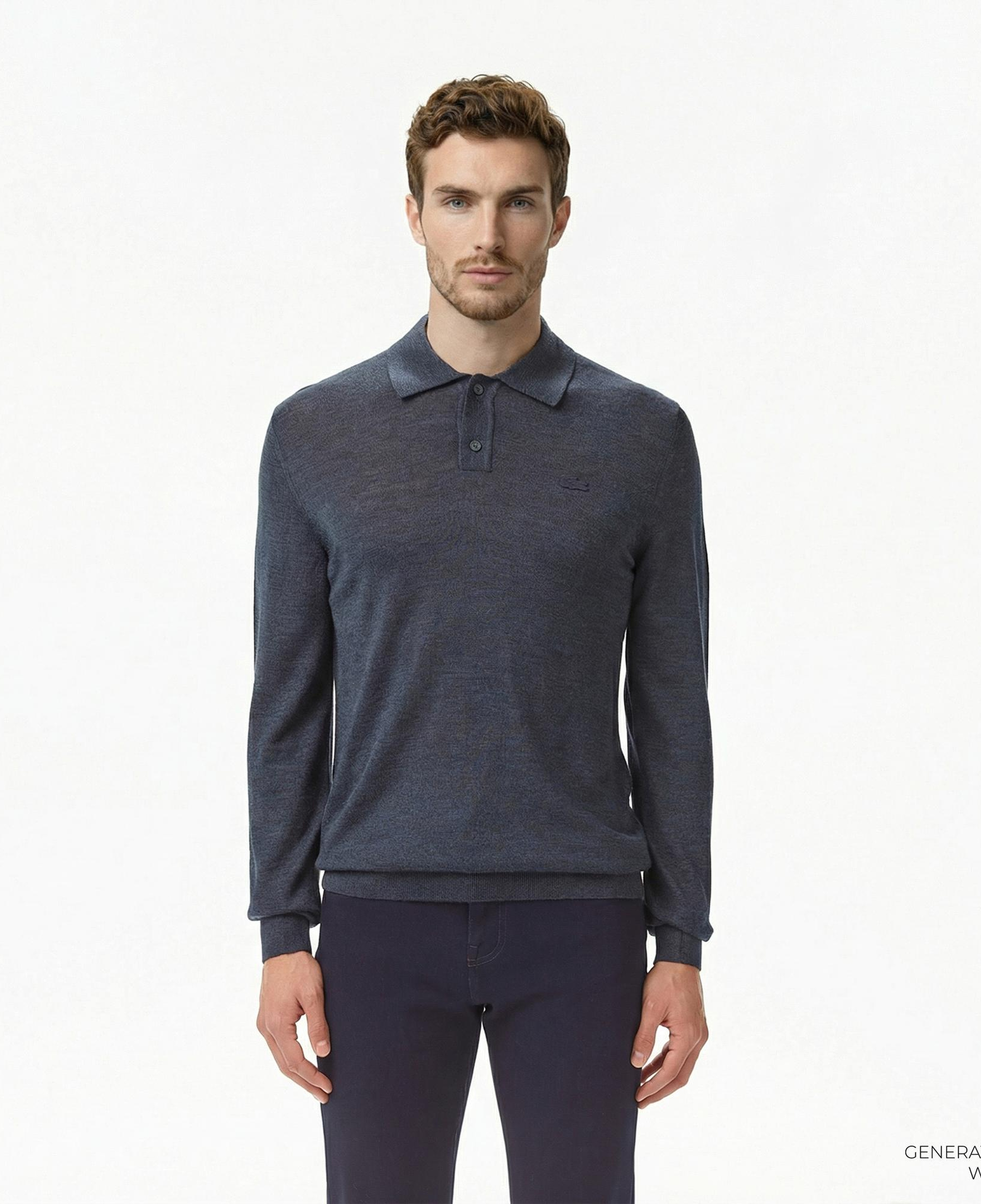 Lacoste Erkek Classic Fit Polo Yaka Lacivert Kazak