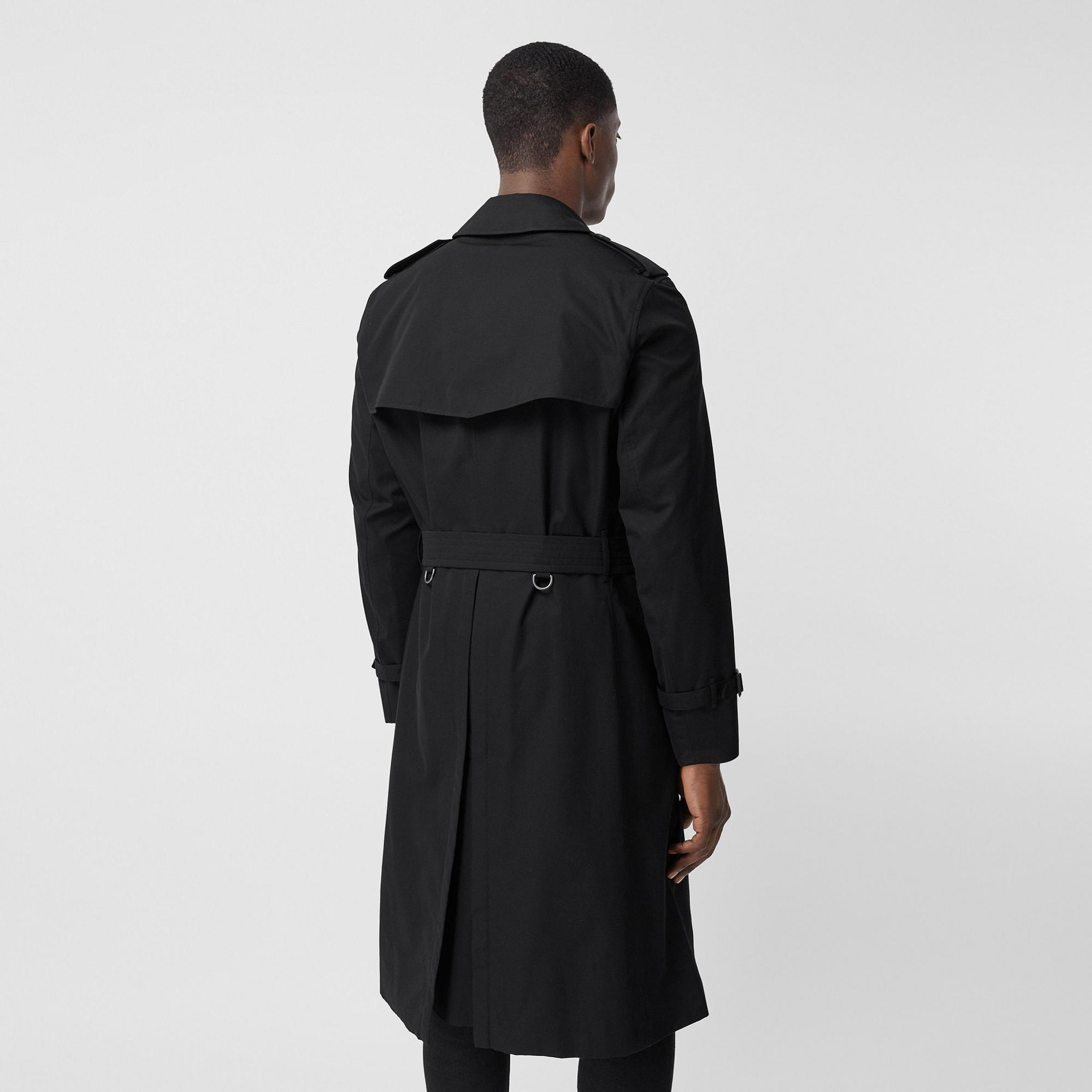 Burberry The Long Chelsea Heritage Erkek Siyah Trençkot