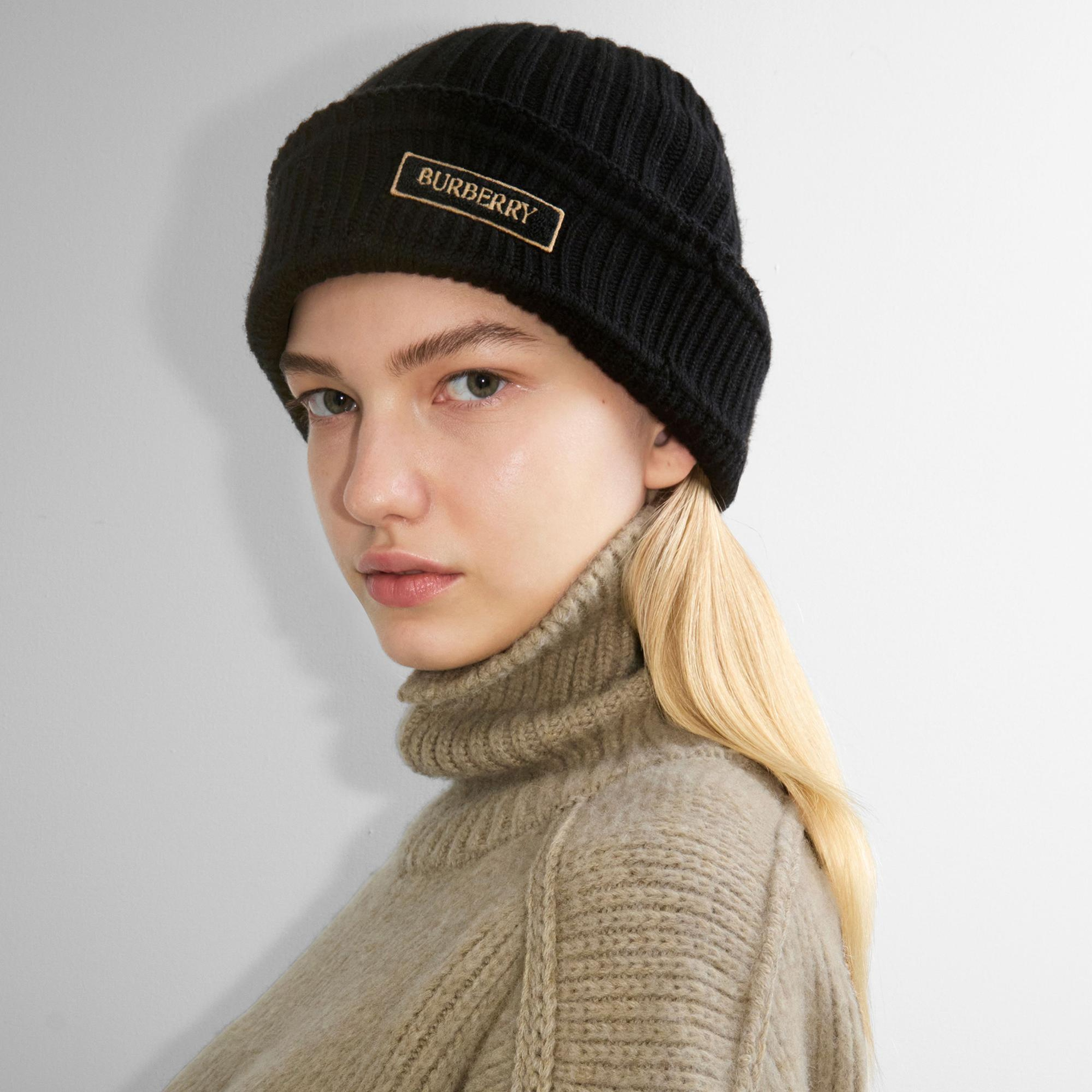 Burberry Haw Logo Wool Erkek Siyah Bere