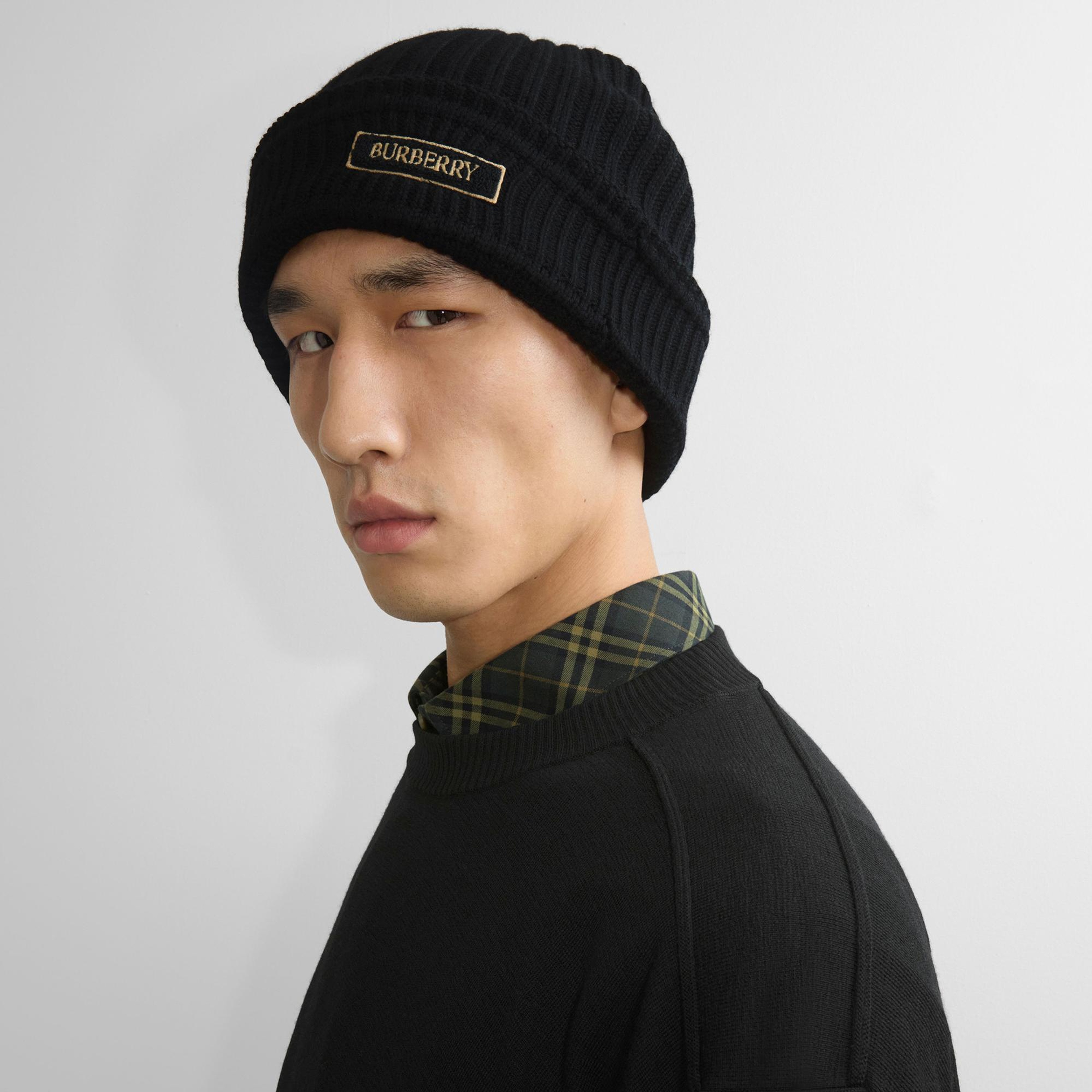 Burberry Haw Logo Wool Erkek Siyah Bere