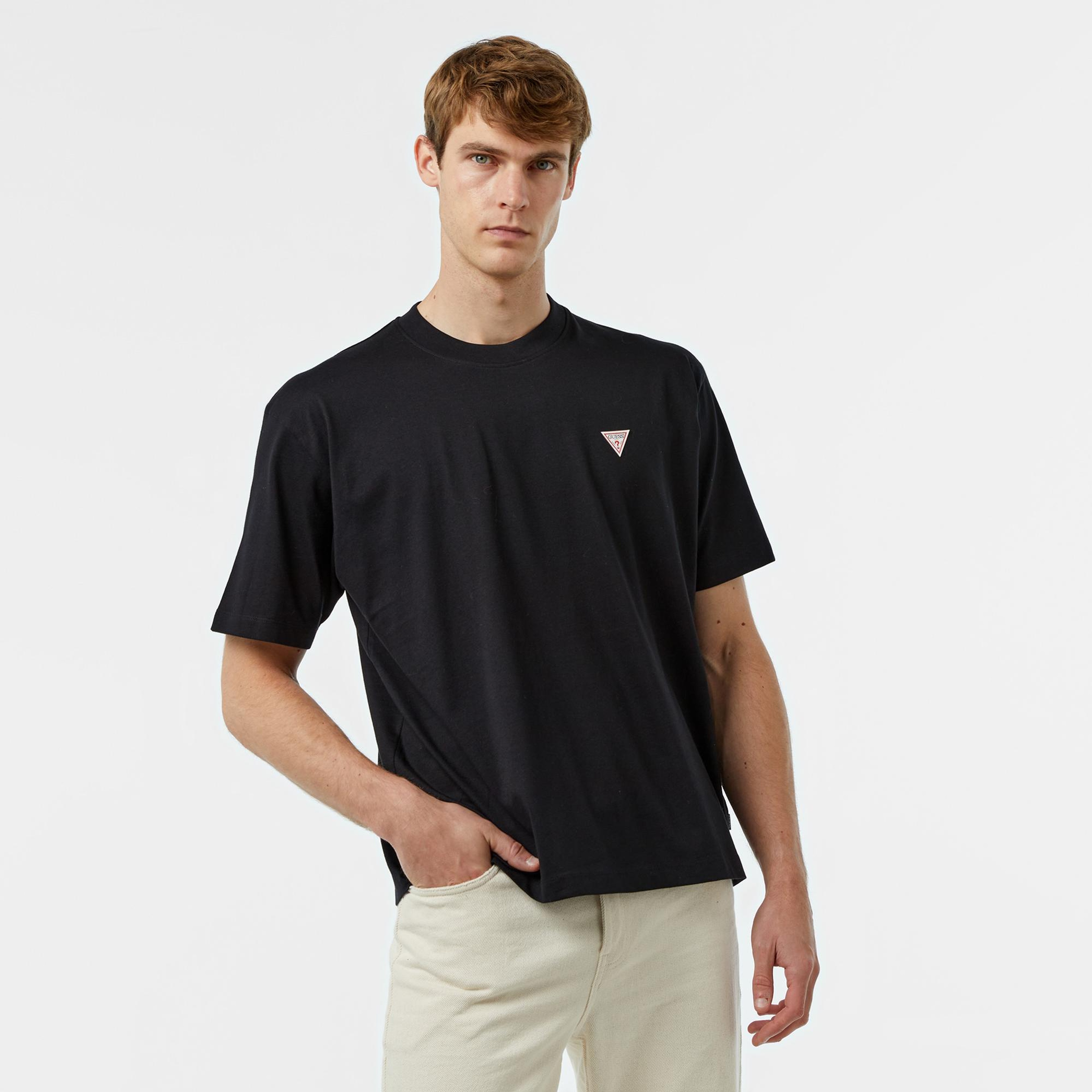 Guess Mini Tri Mid Organic Heavy Jersey 205 Erkek Siyah T-Shirt