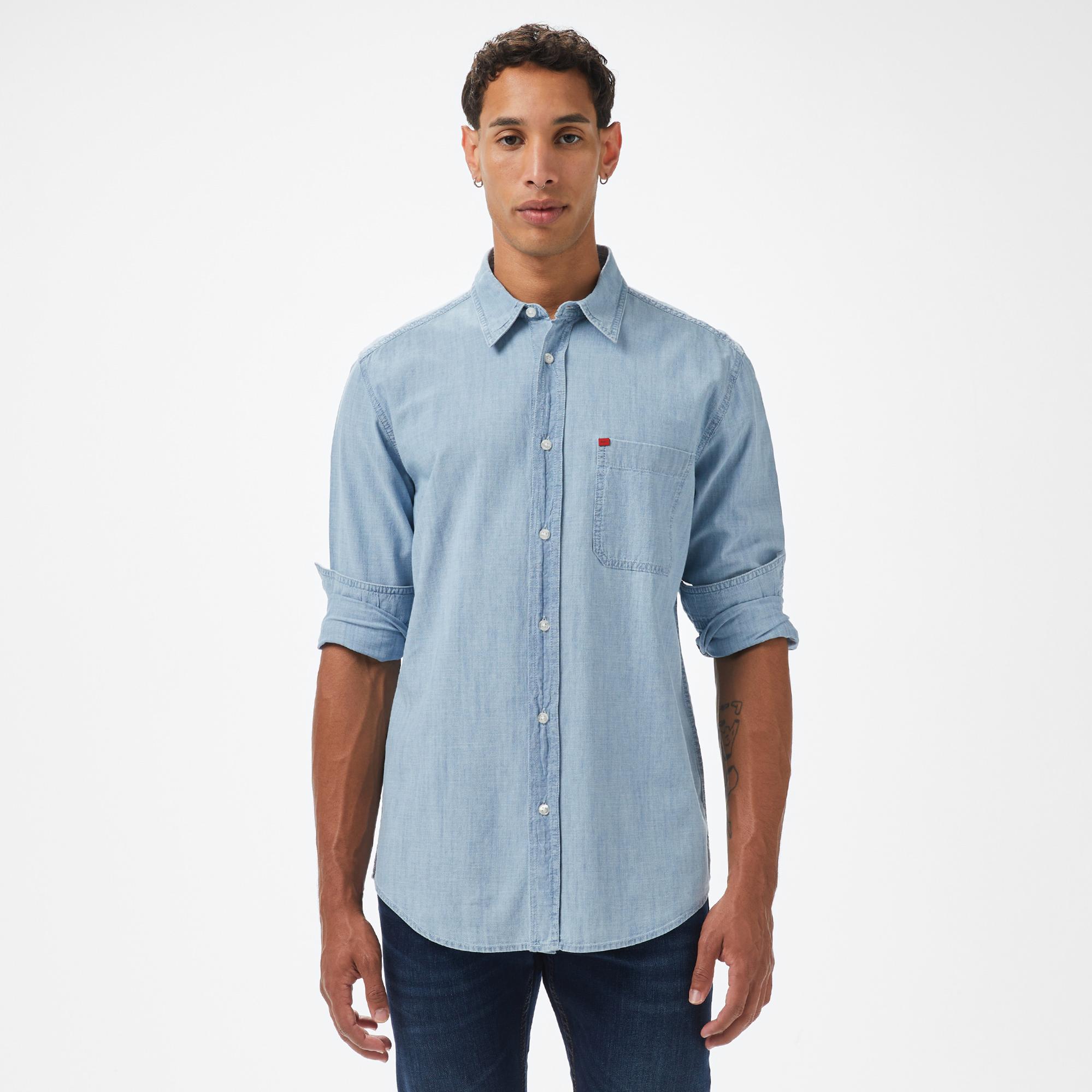 Hugo Erillo Erkek Mavi Gömlek
