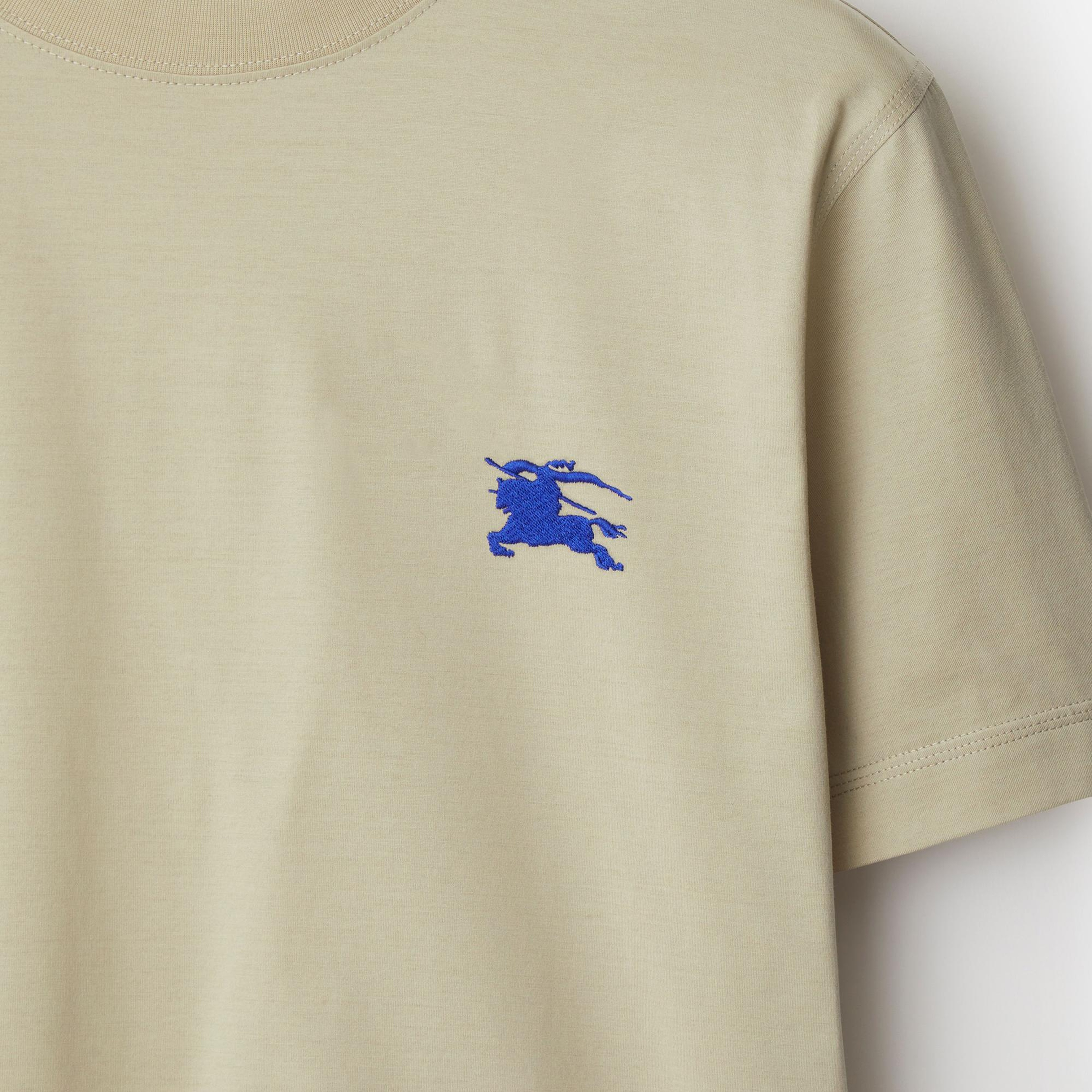 Burberry Pamuklu Erkek Krem Rengi T-Shirt