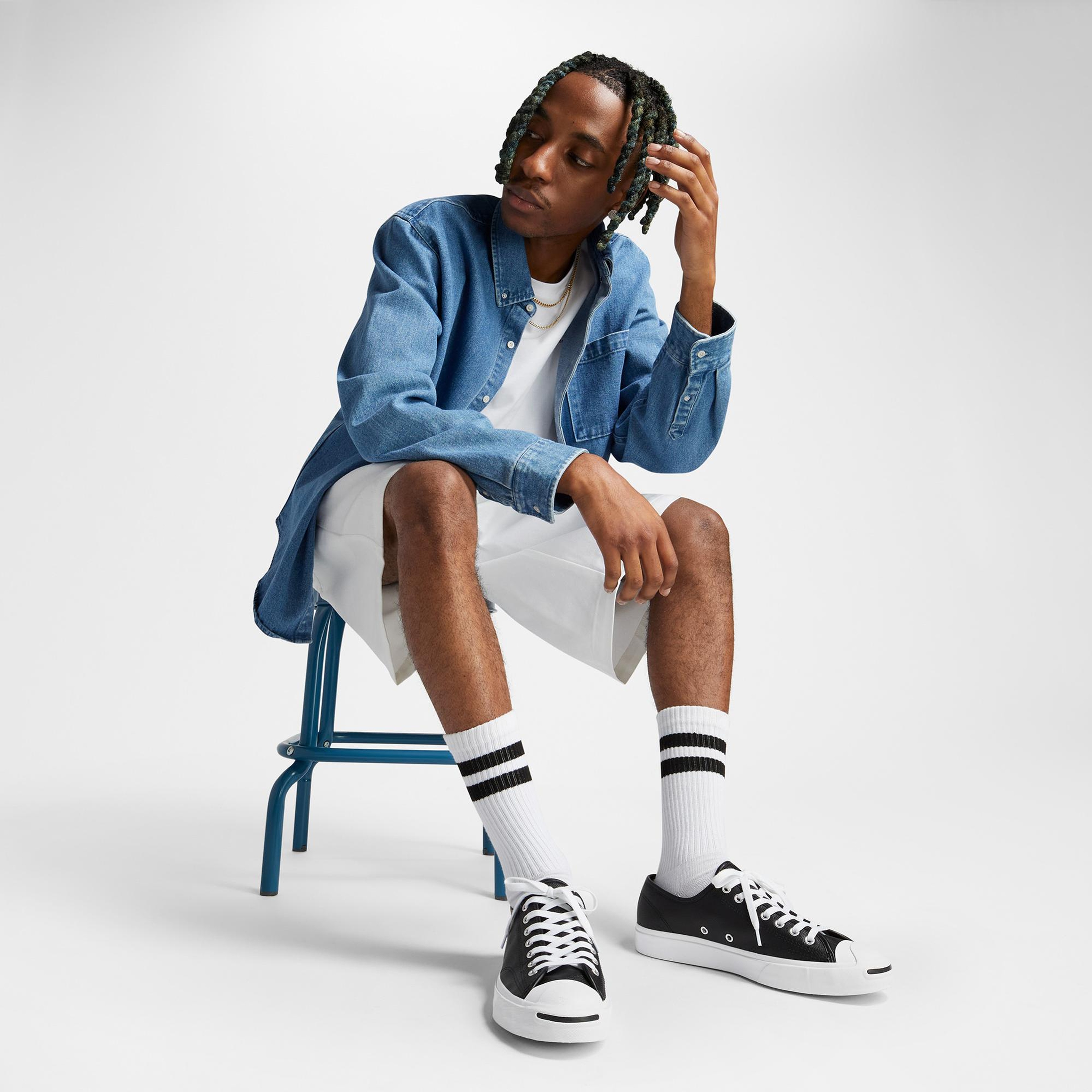 Converse Jack Purcell Unisex Siyah Deri Sneaker