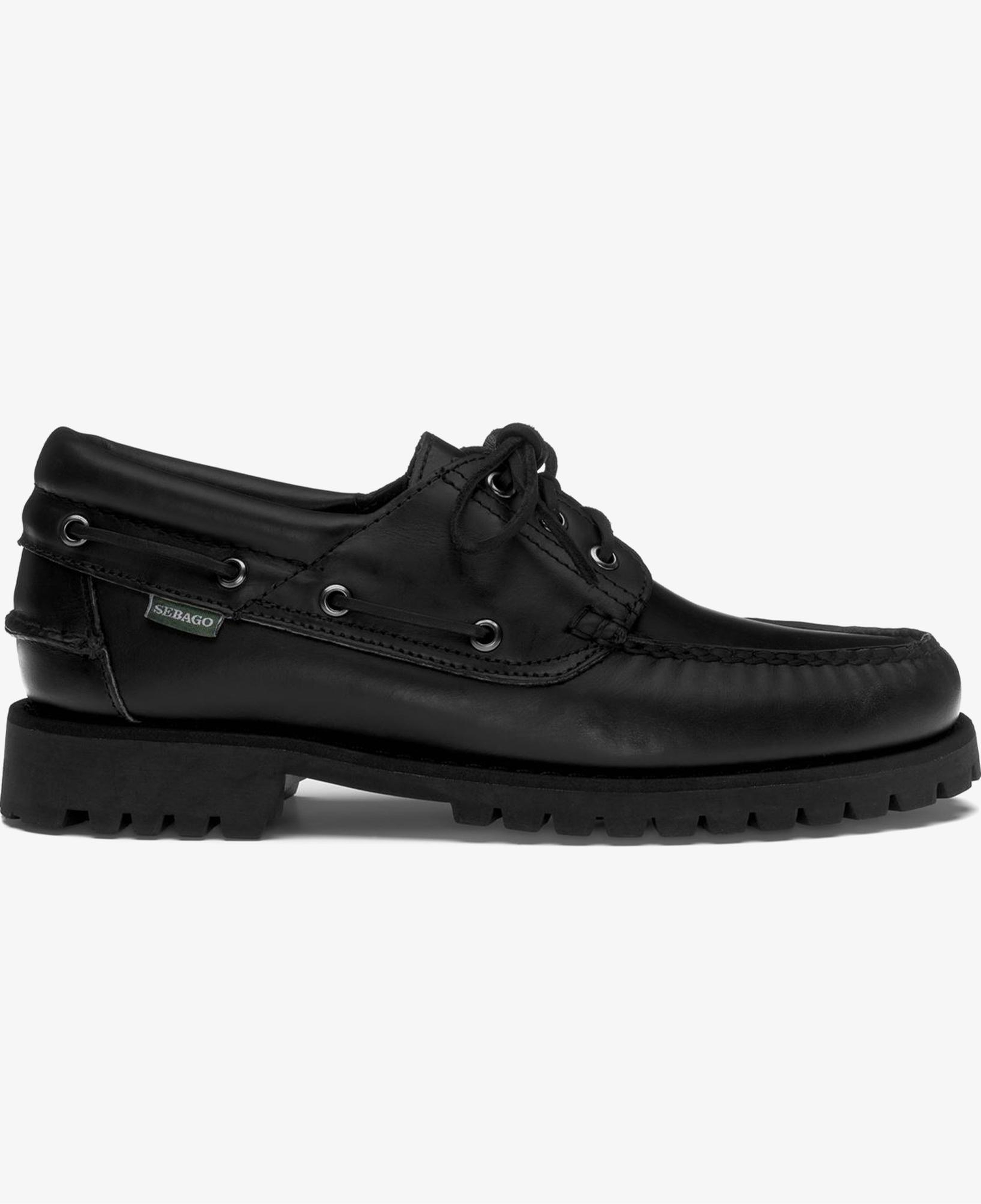 Sebago Acadia Waxy Erkek Siyah Deri Ayakkabı
