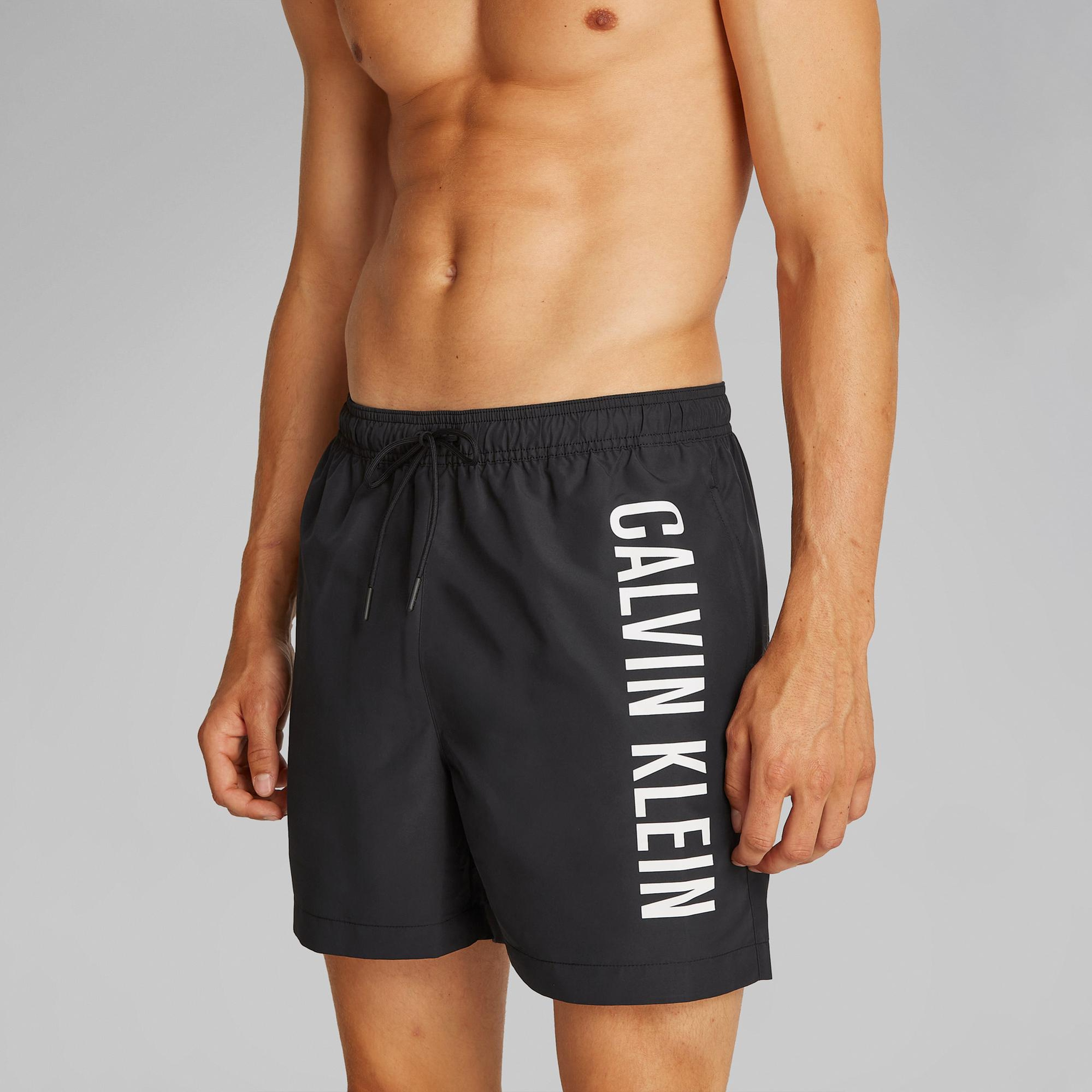 Calvin Klein Medium Drawstring Erkek Siyah Mayo