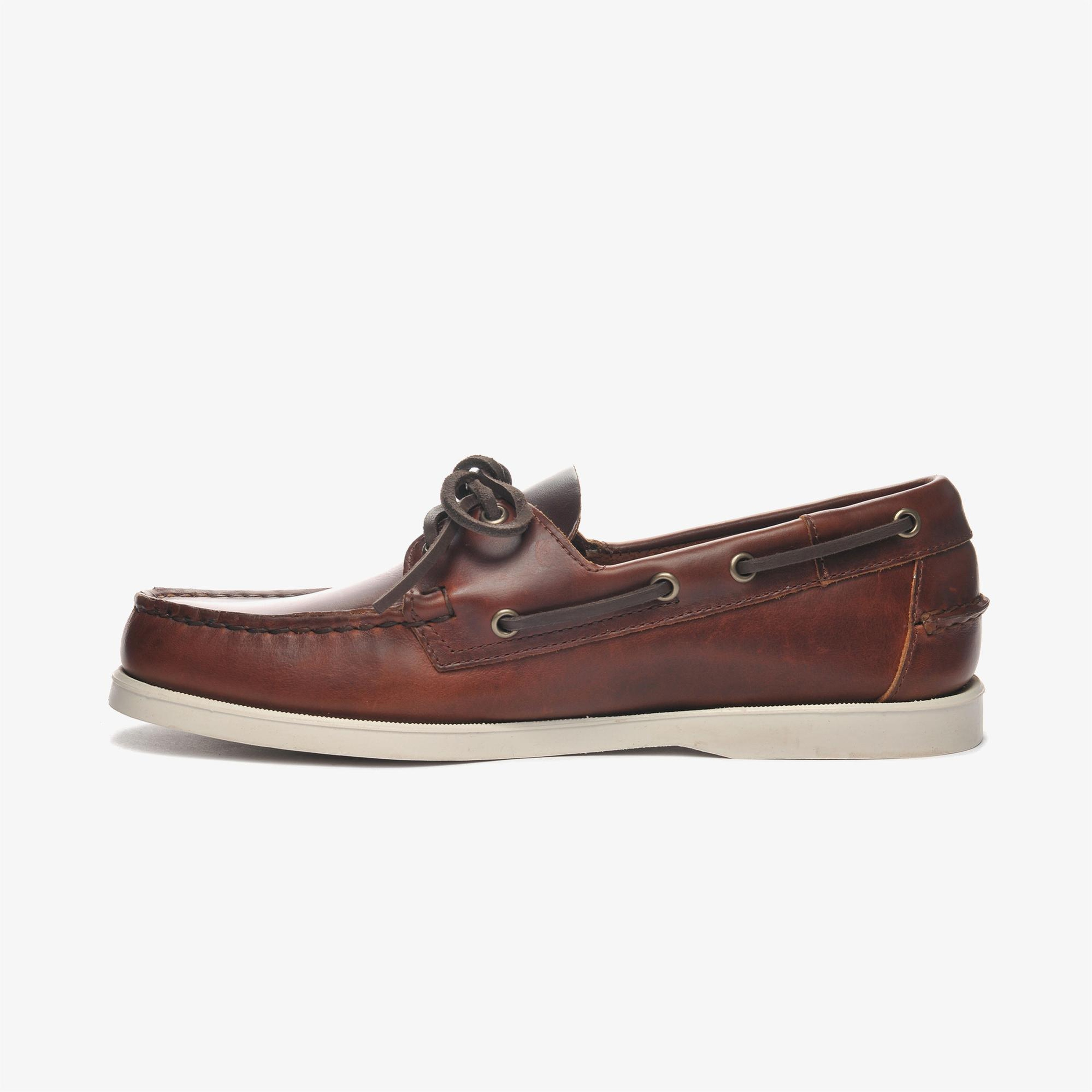 Sebago Docksides Portland Waxed Erkek Kahverengi/Krem Deri Ayakkabı