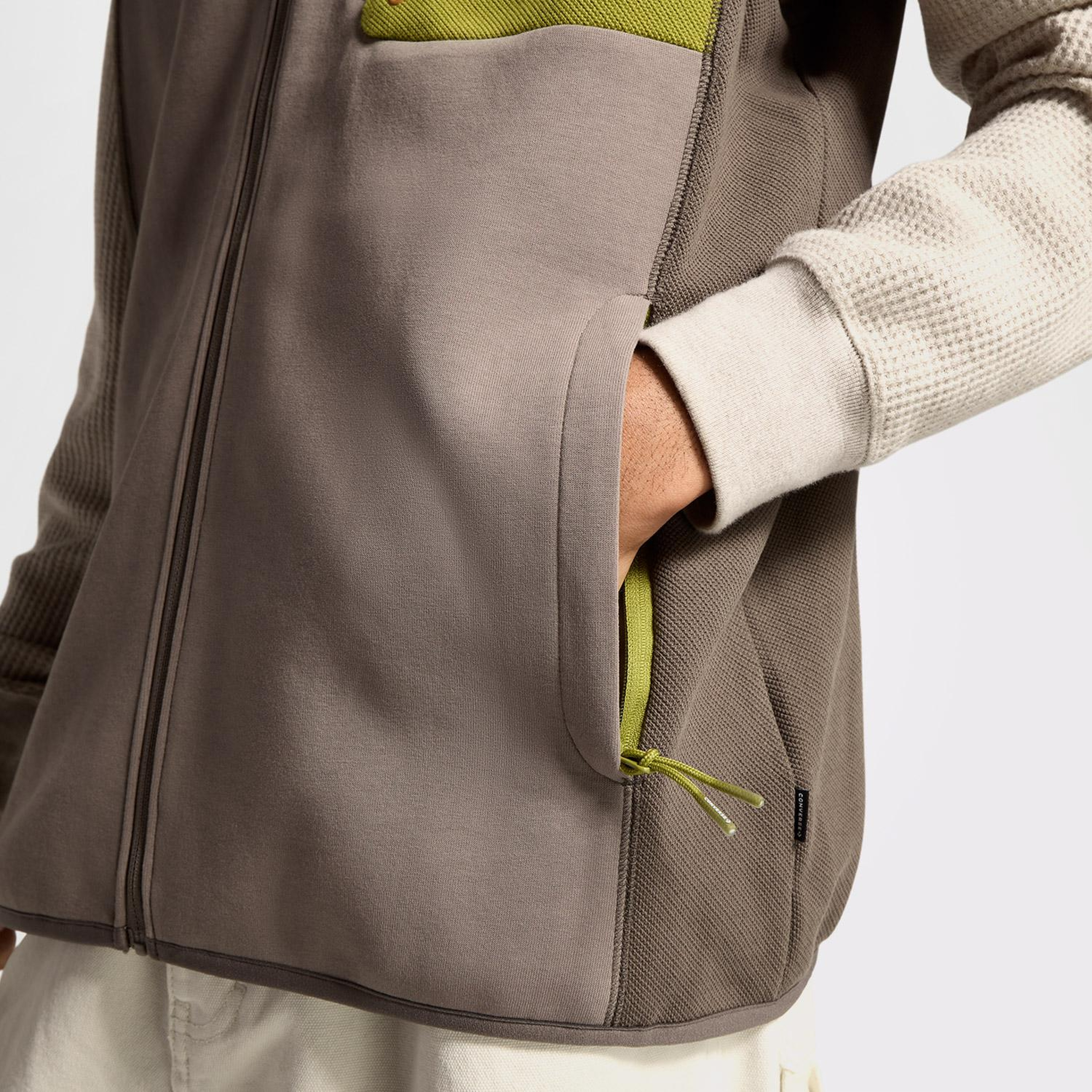 Converse Erkek Dik Yaka Kahverengi Yelek