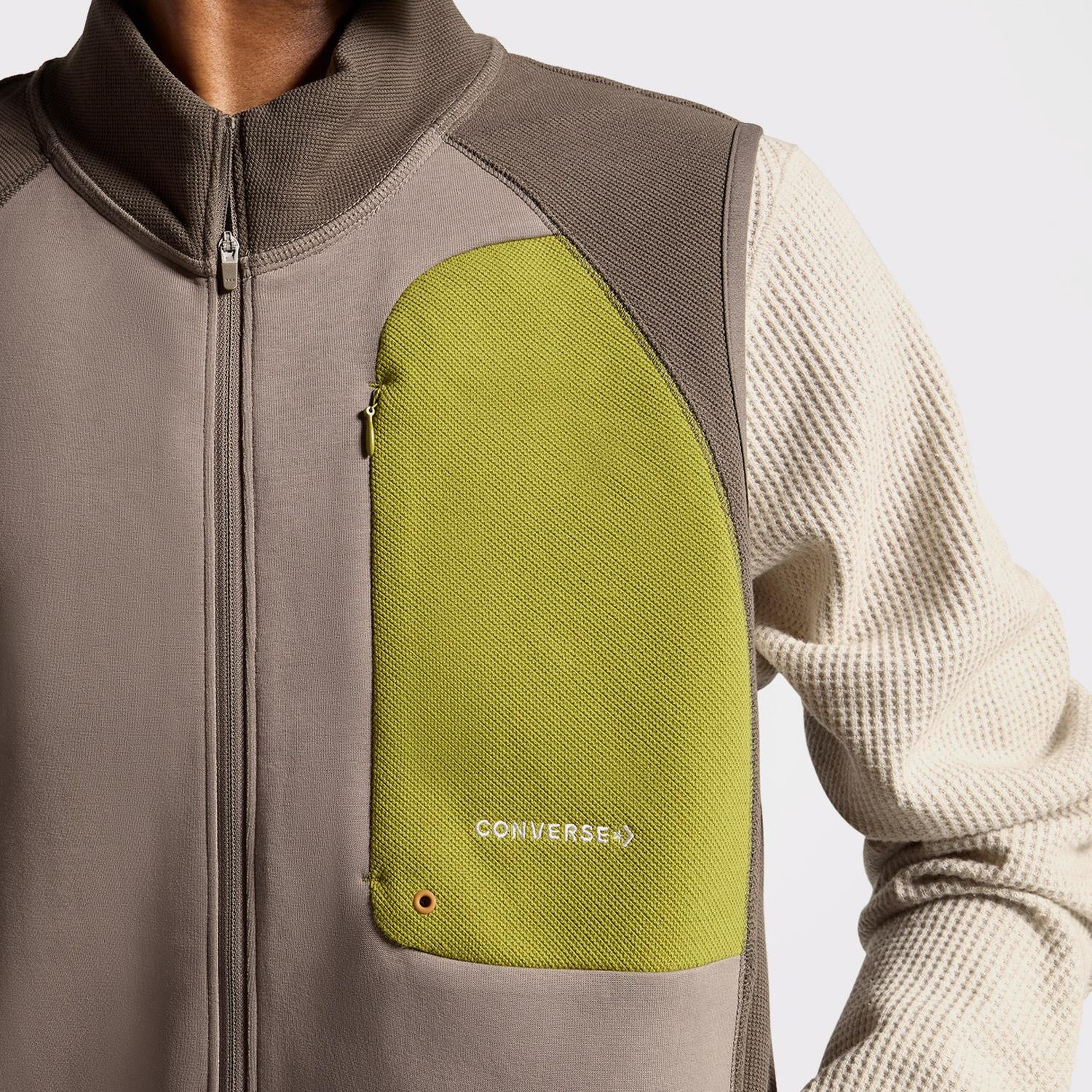 Converse Erkek Dik Yaka Kahverengi Yelek