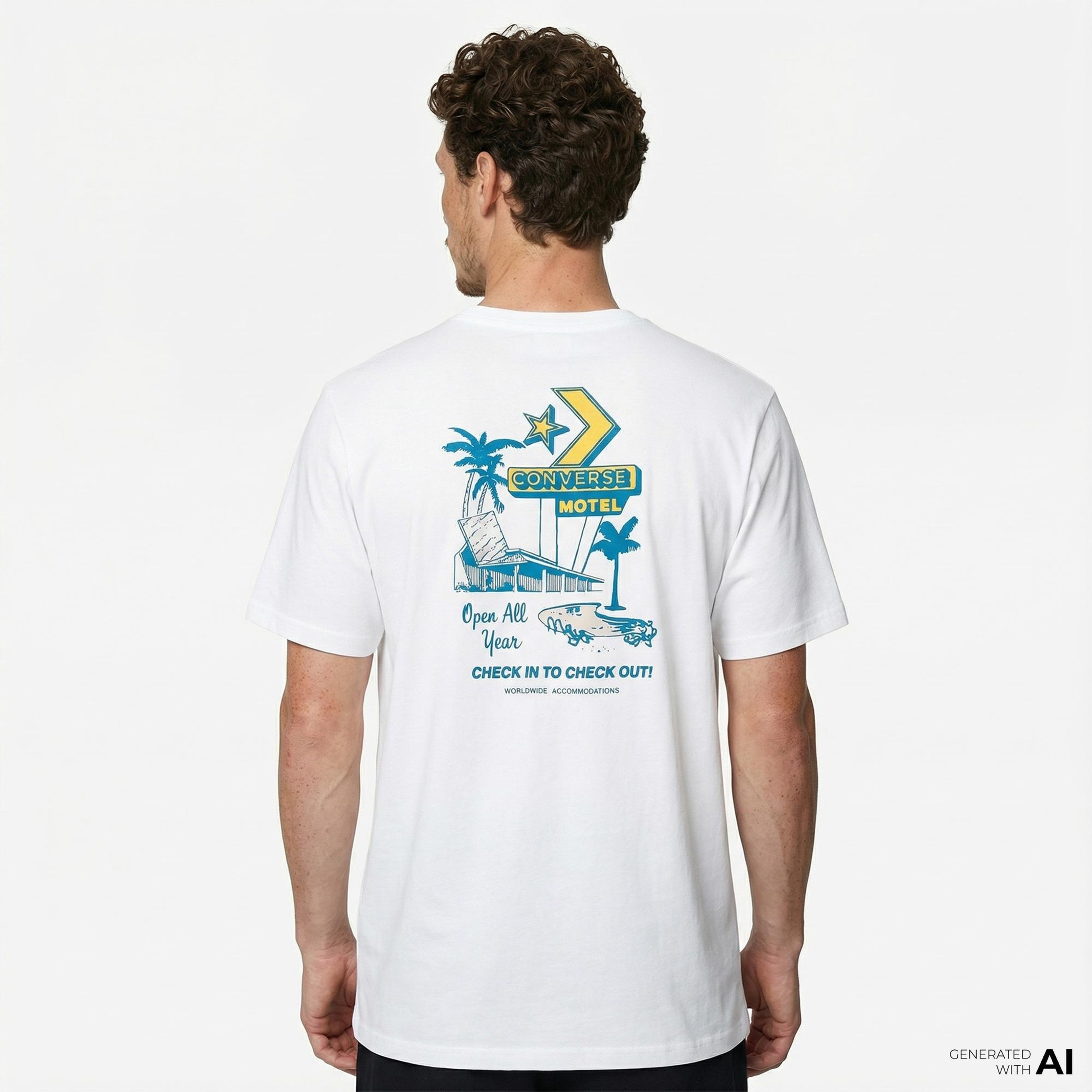 Converse Erkek Beyaz T-Shirt