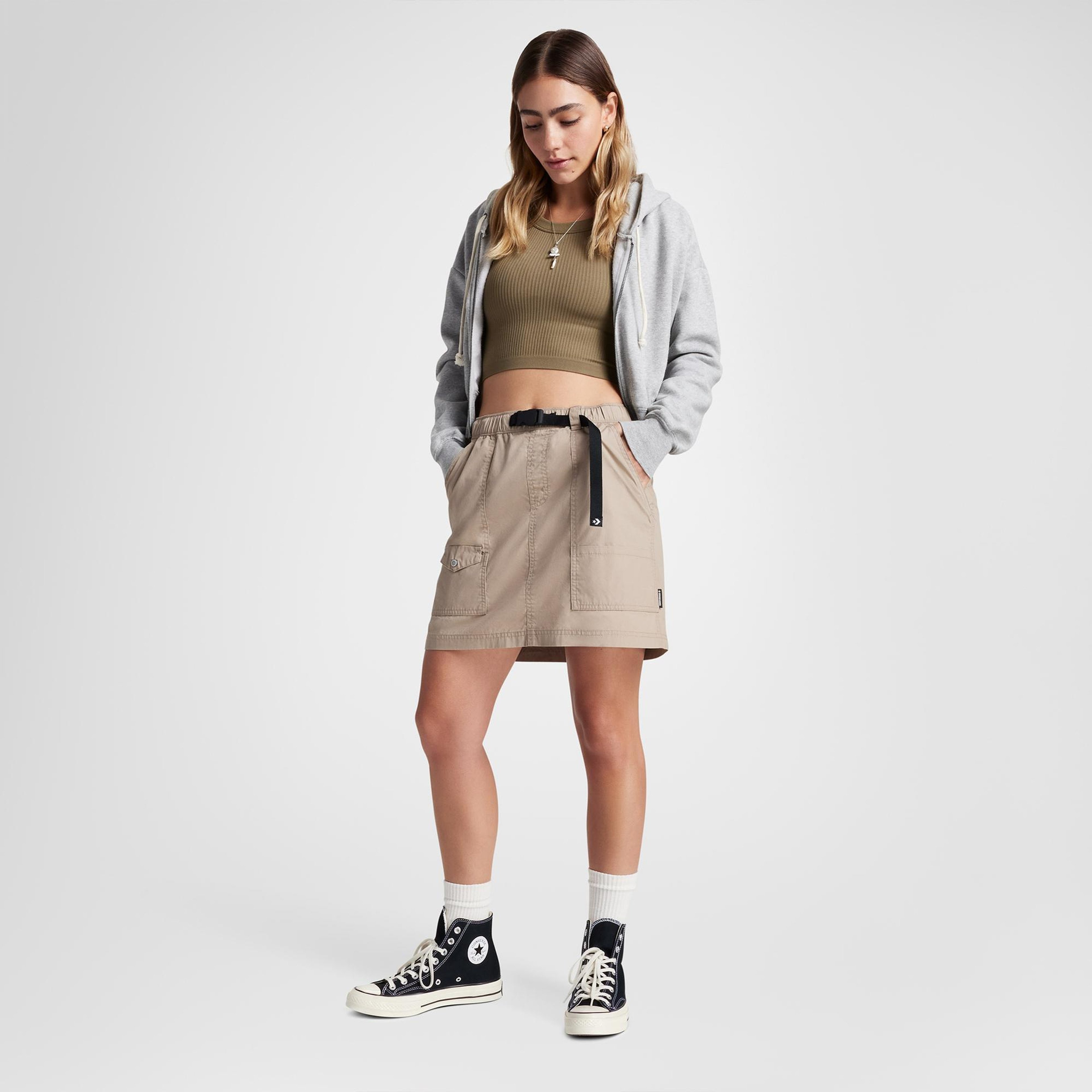 Converse Harbor Mini Kadın Kahverengi Etek