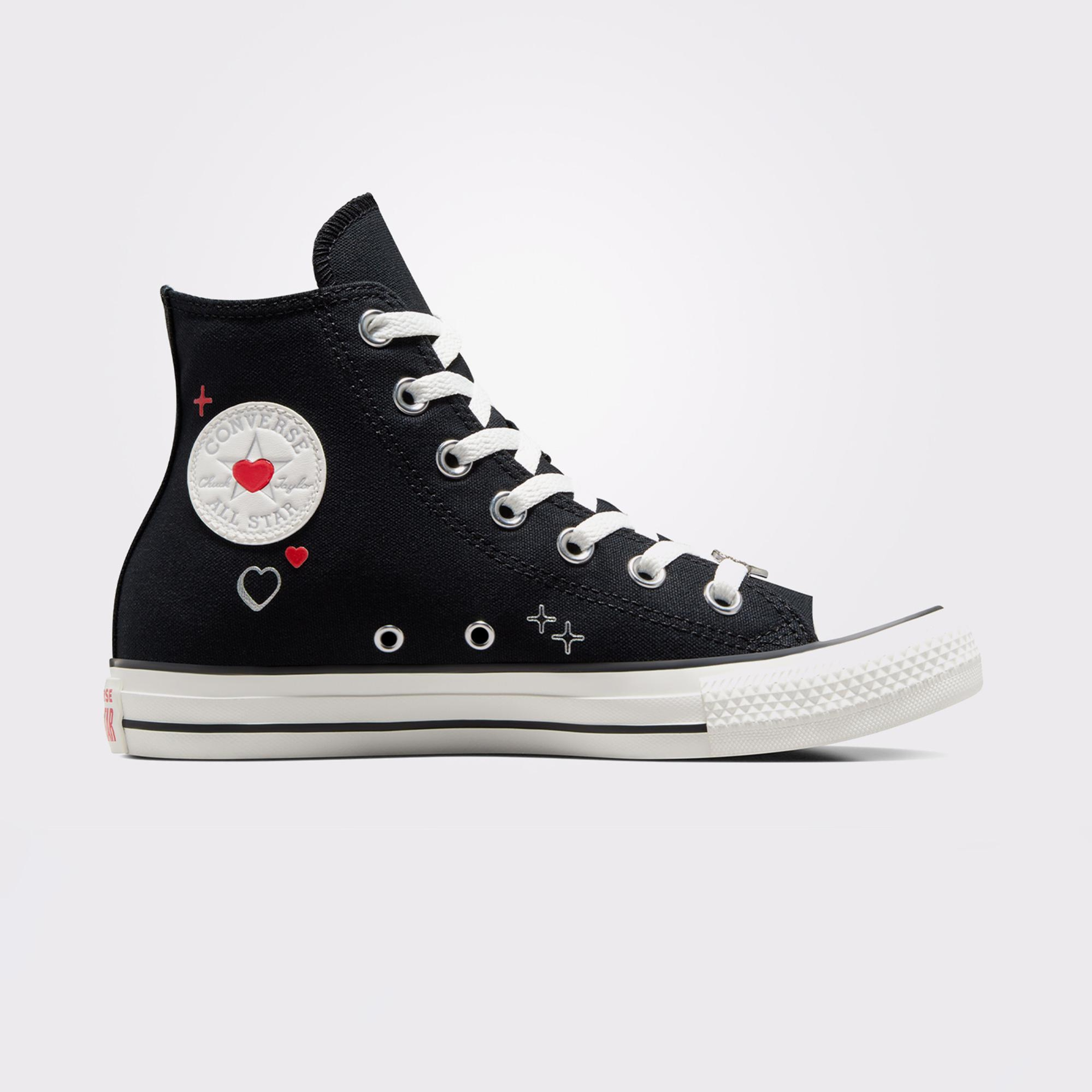 Converse Chuck Taylor All Star Y2K Heart Kadın Siyah Sneaker