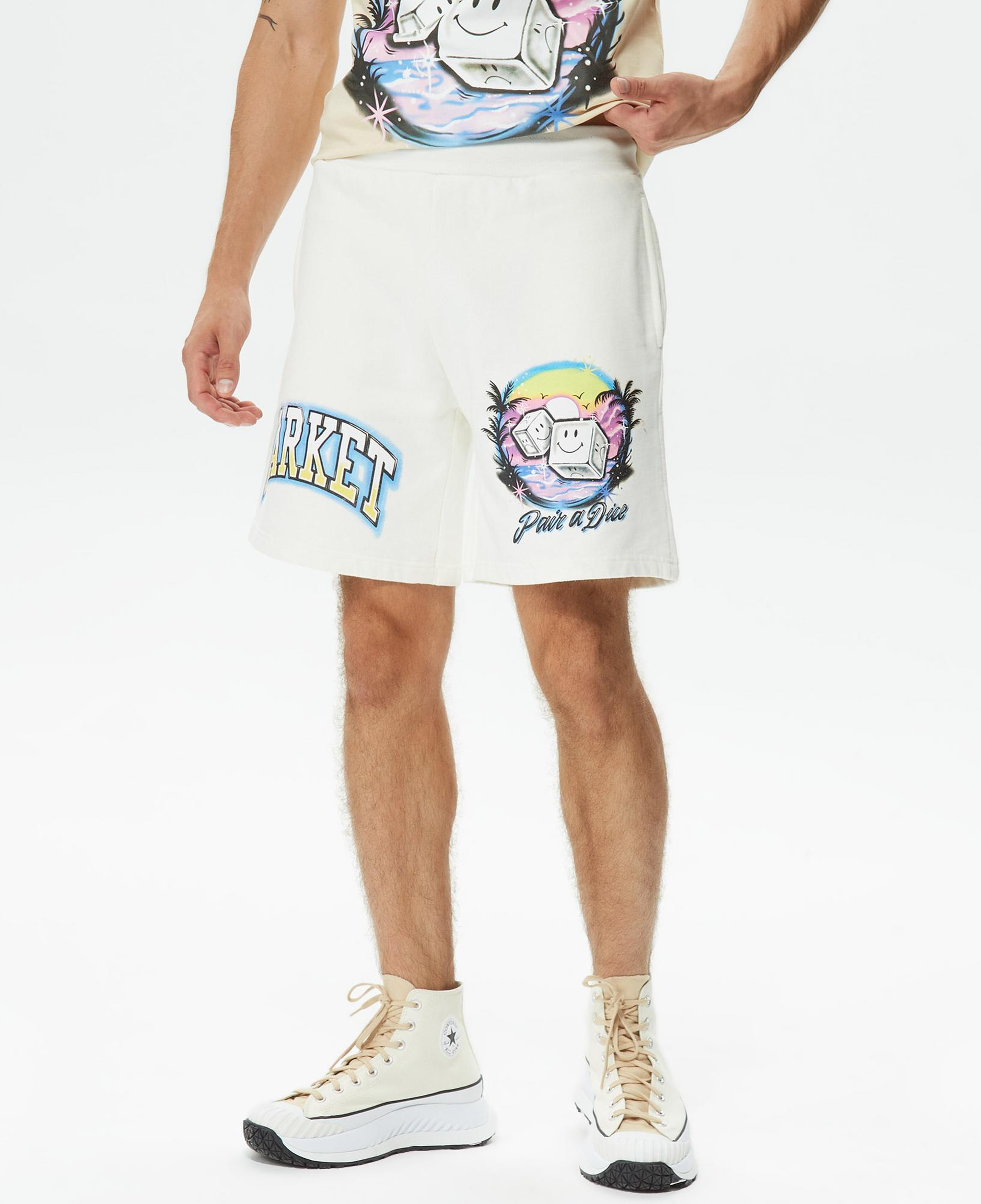 Market Smiley Pair Of Dice Erkek Beyaz Şort