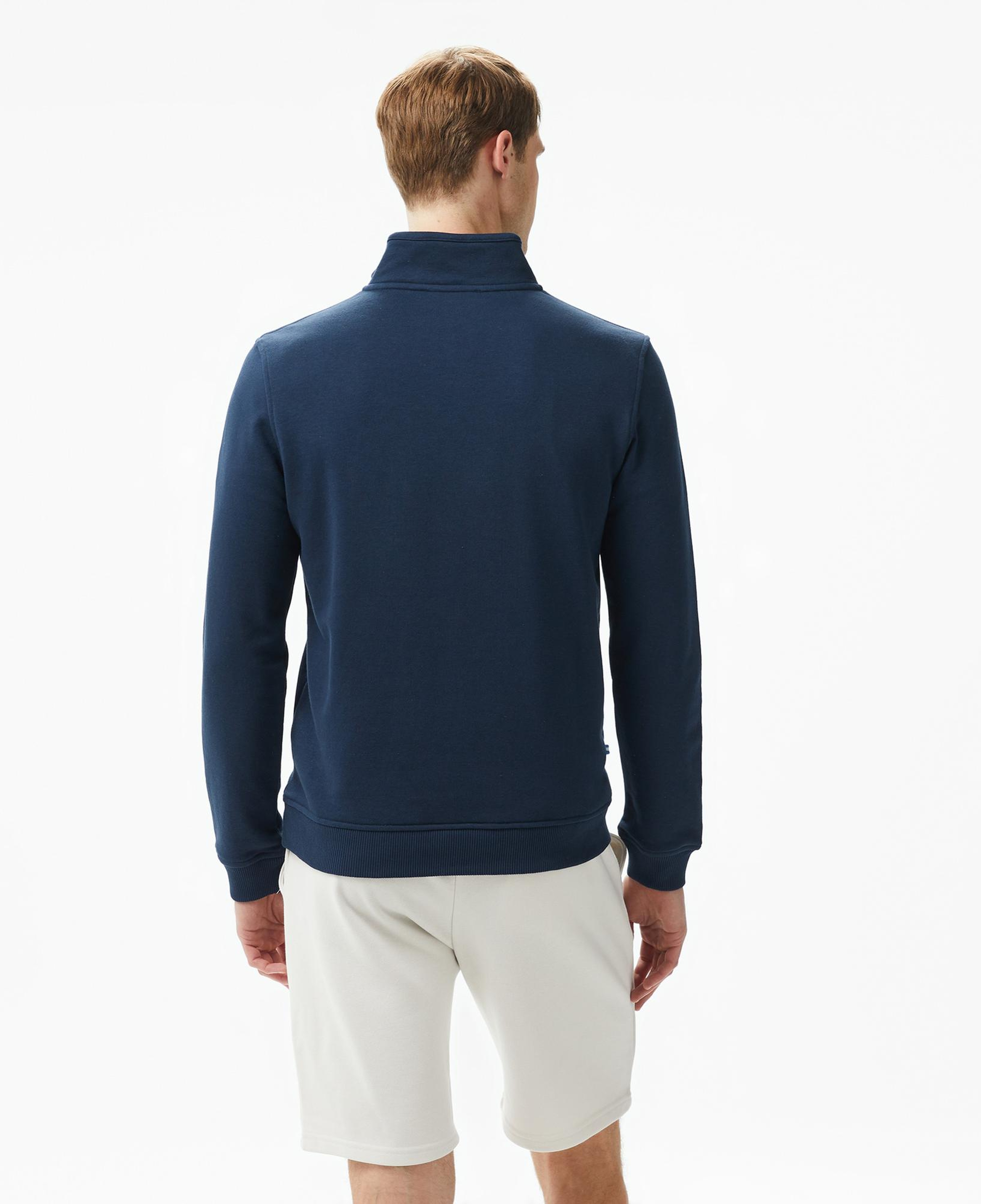 Ucla Leon Nakışlı Erkek Lacivert Half-Zip Sweatshirt