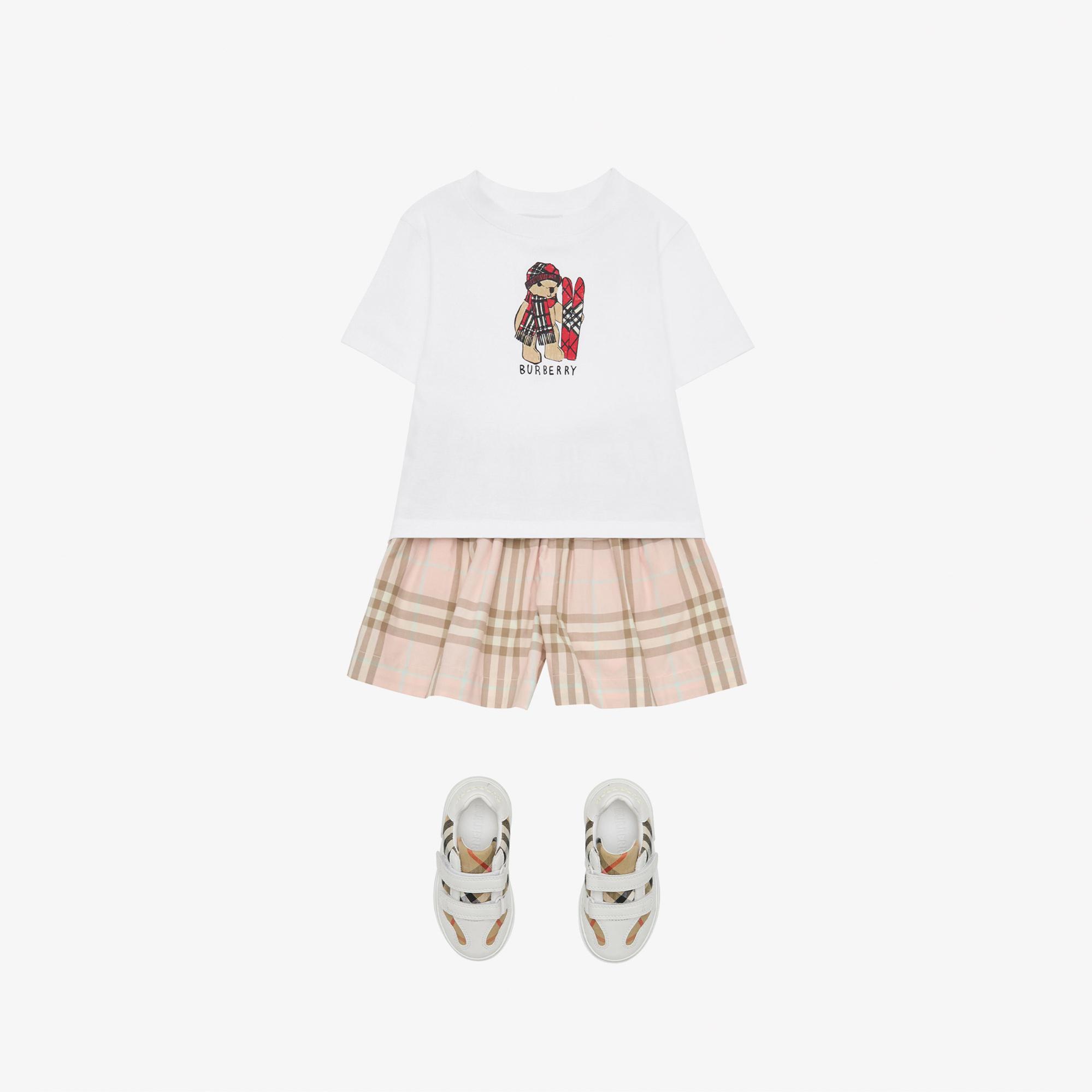 Burberry Cedar Teddy Çocuk Beyaz T-Shirt