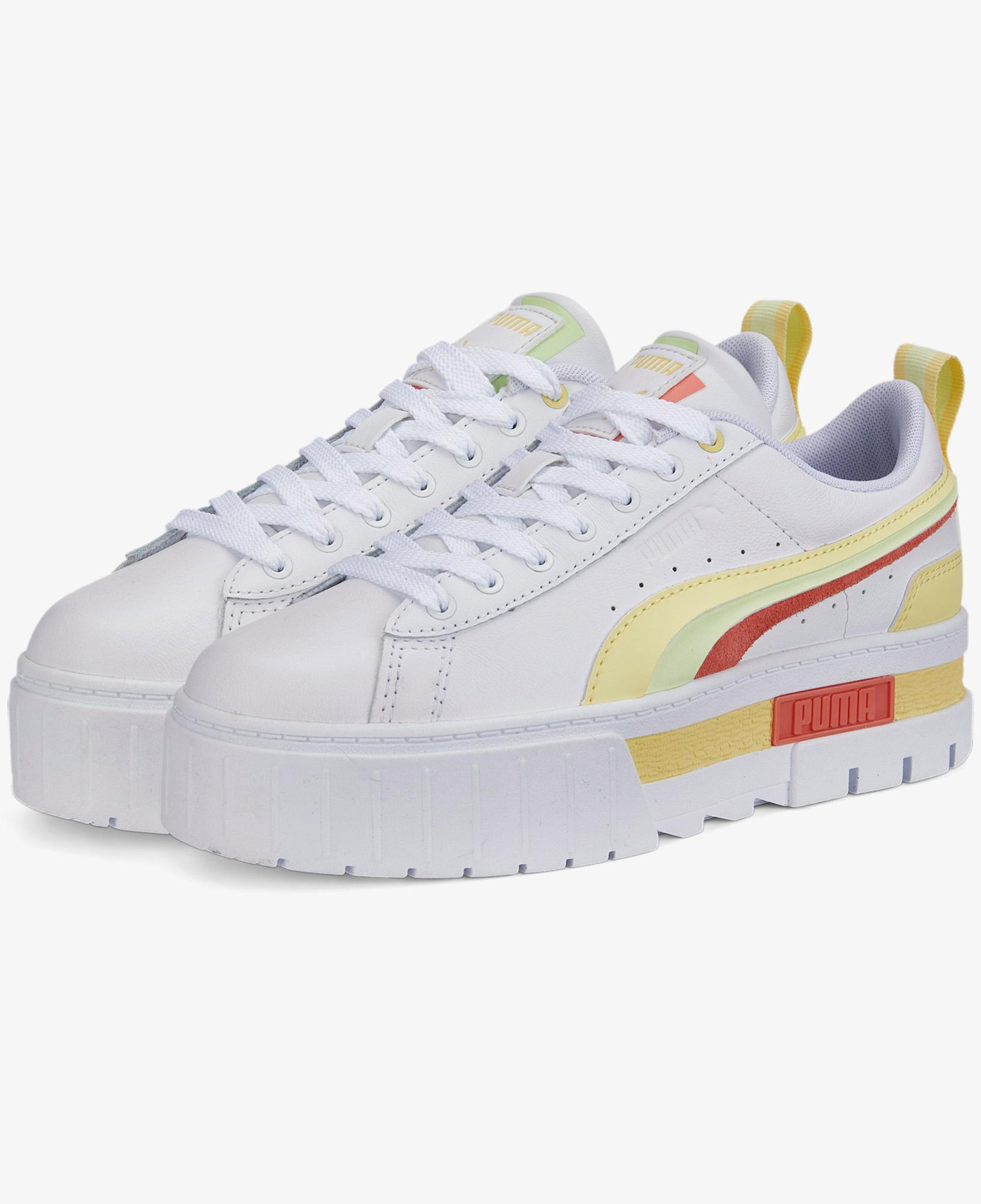 Puma Mayze Fs Interestle Kadın Beyaz/Sarı Spor Ayakkabı