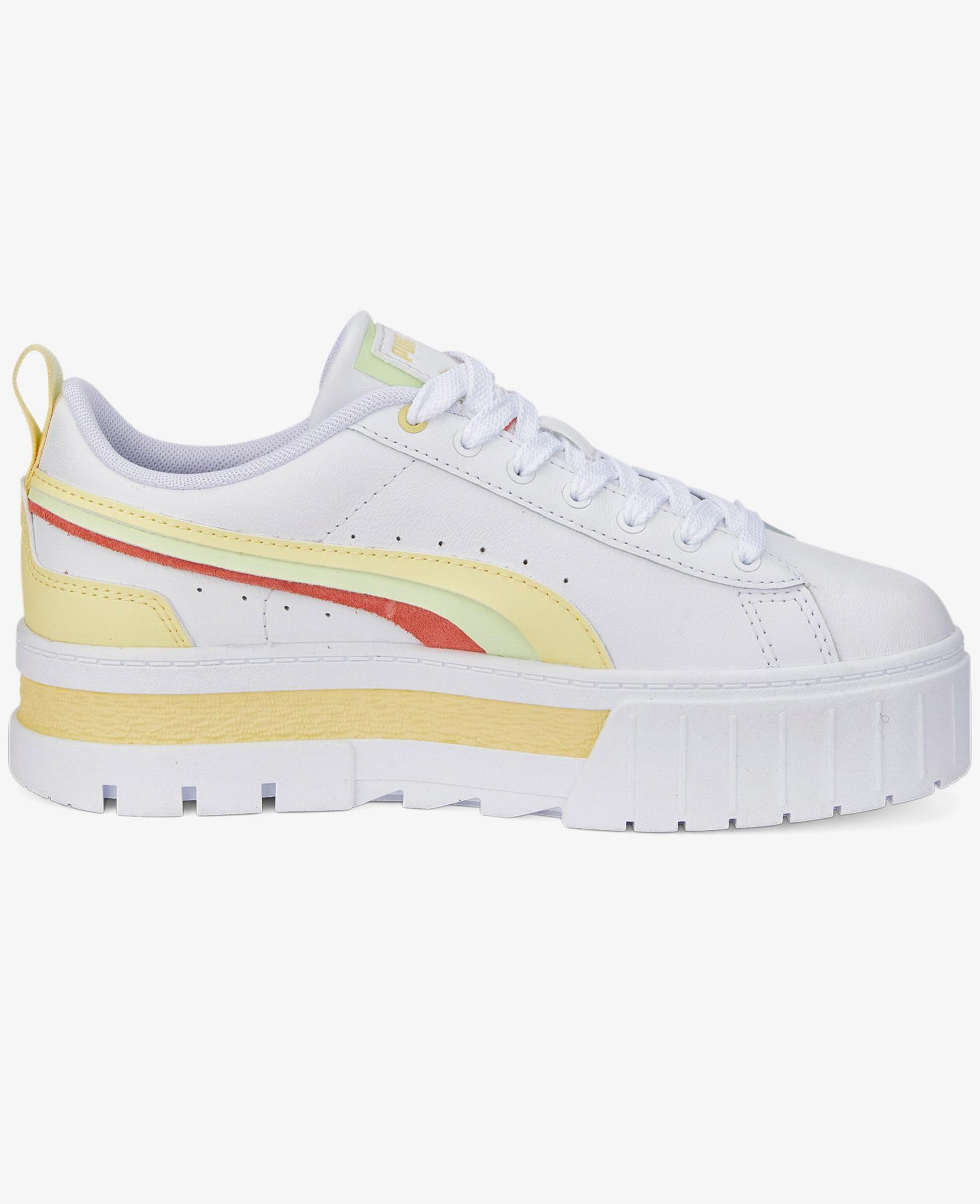 Puma Mayze Fs Interestle Kadın Beyaz/Sarı Spor Ayakkabı