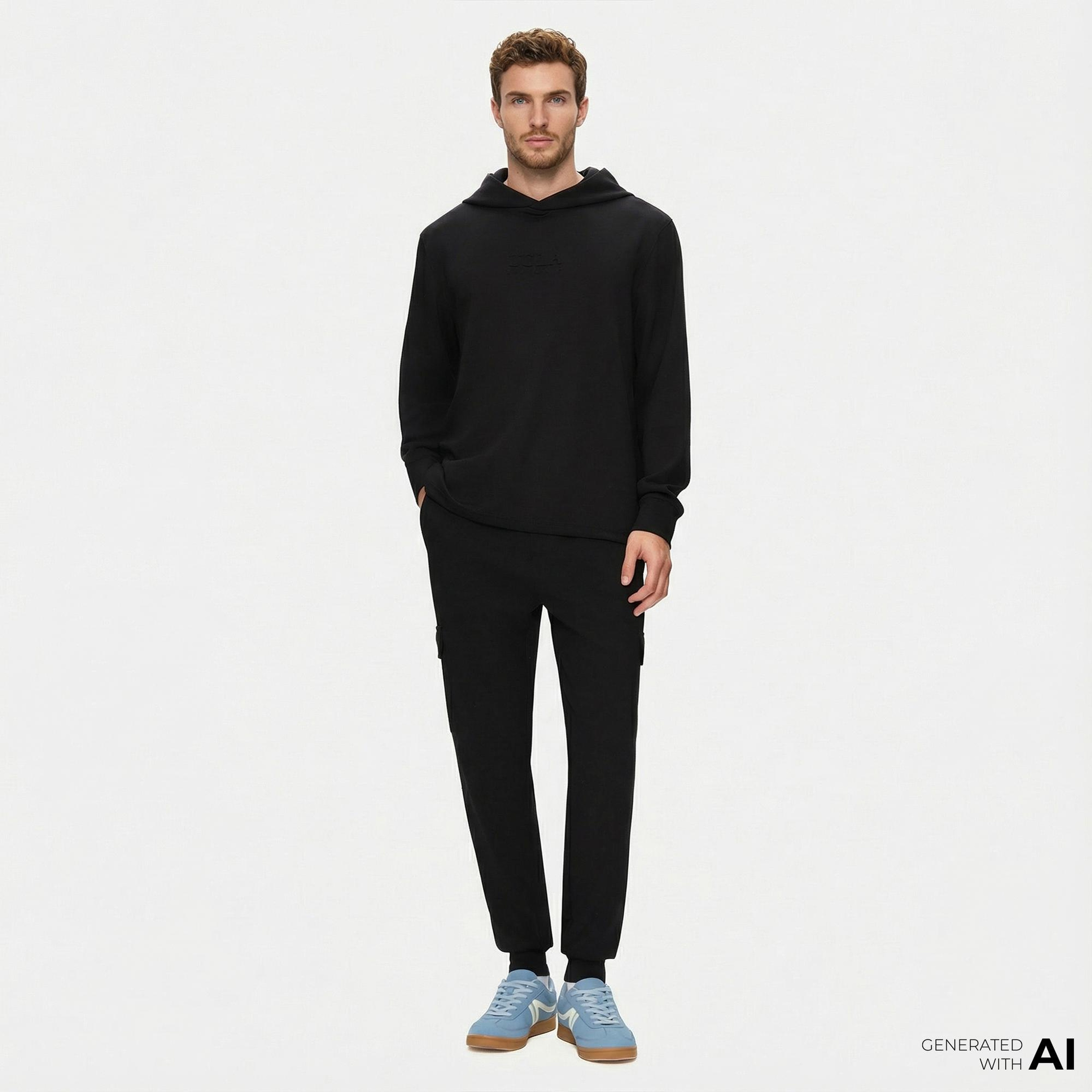 Ucla Daley Erkek Siyah Eşofman Altı