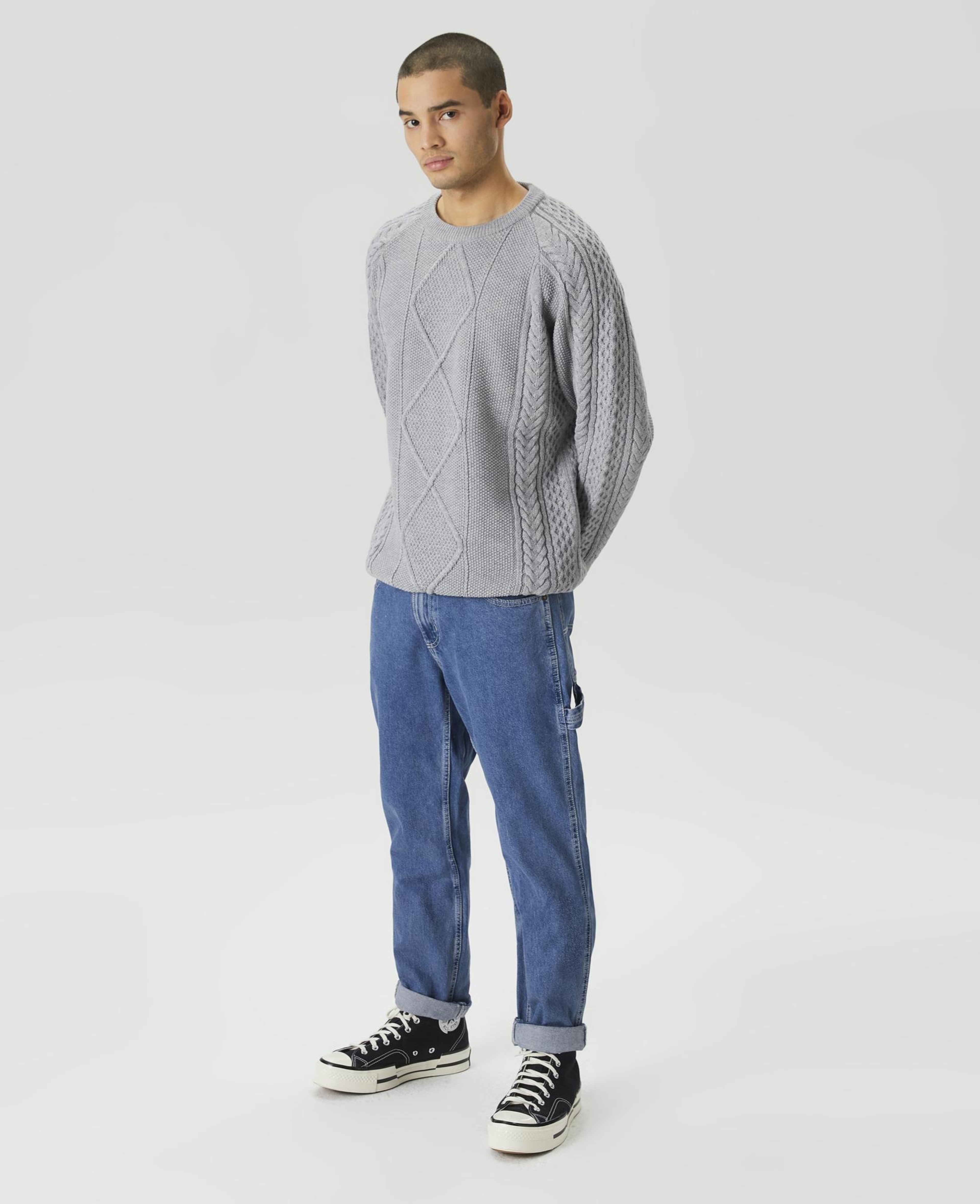 Les Benjamins Sweater 401 Unisex Gri Kazak