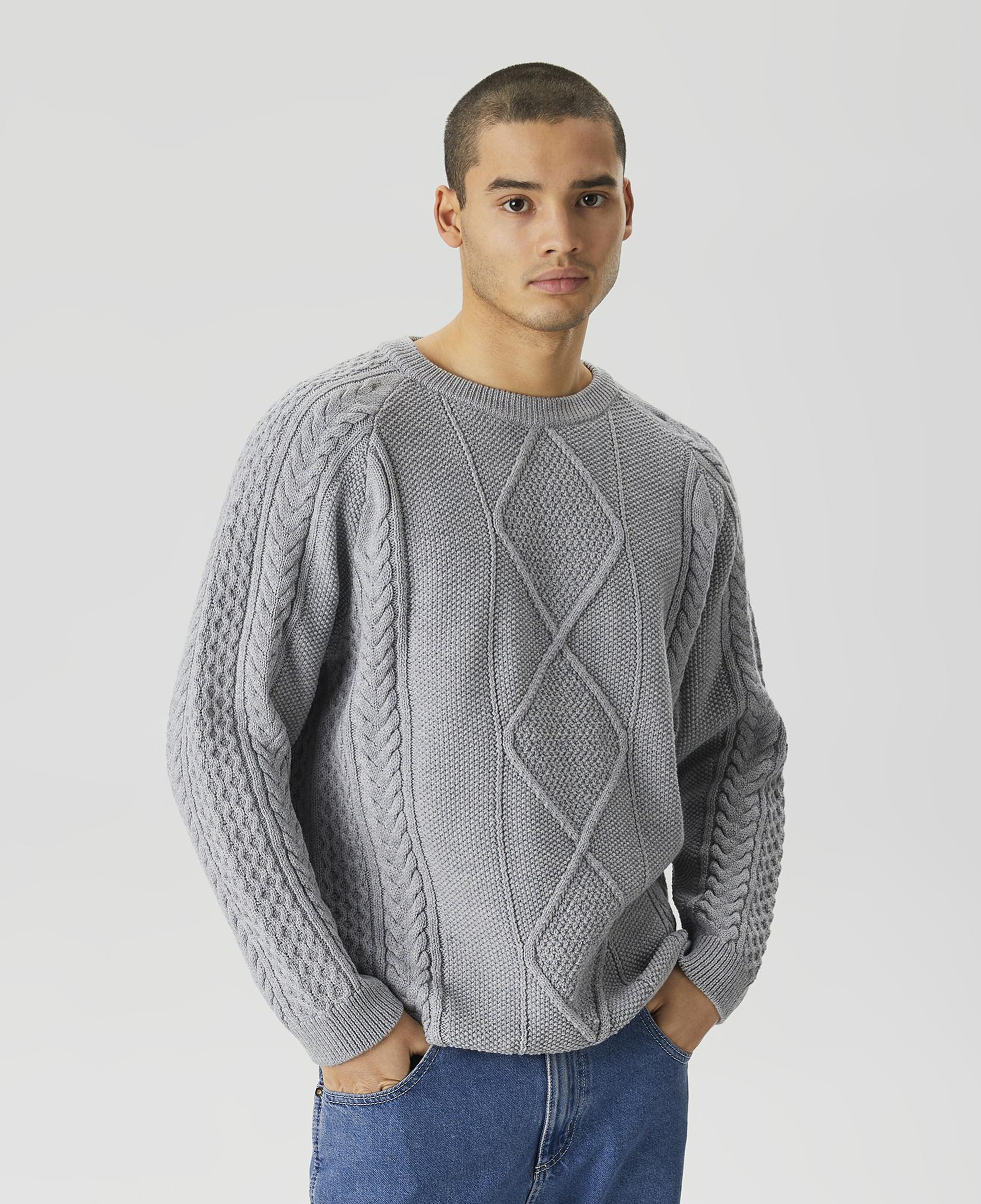 Les Benjamins Sweater 401 Unisex Gri Kazak