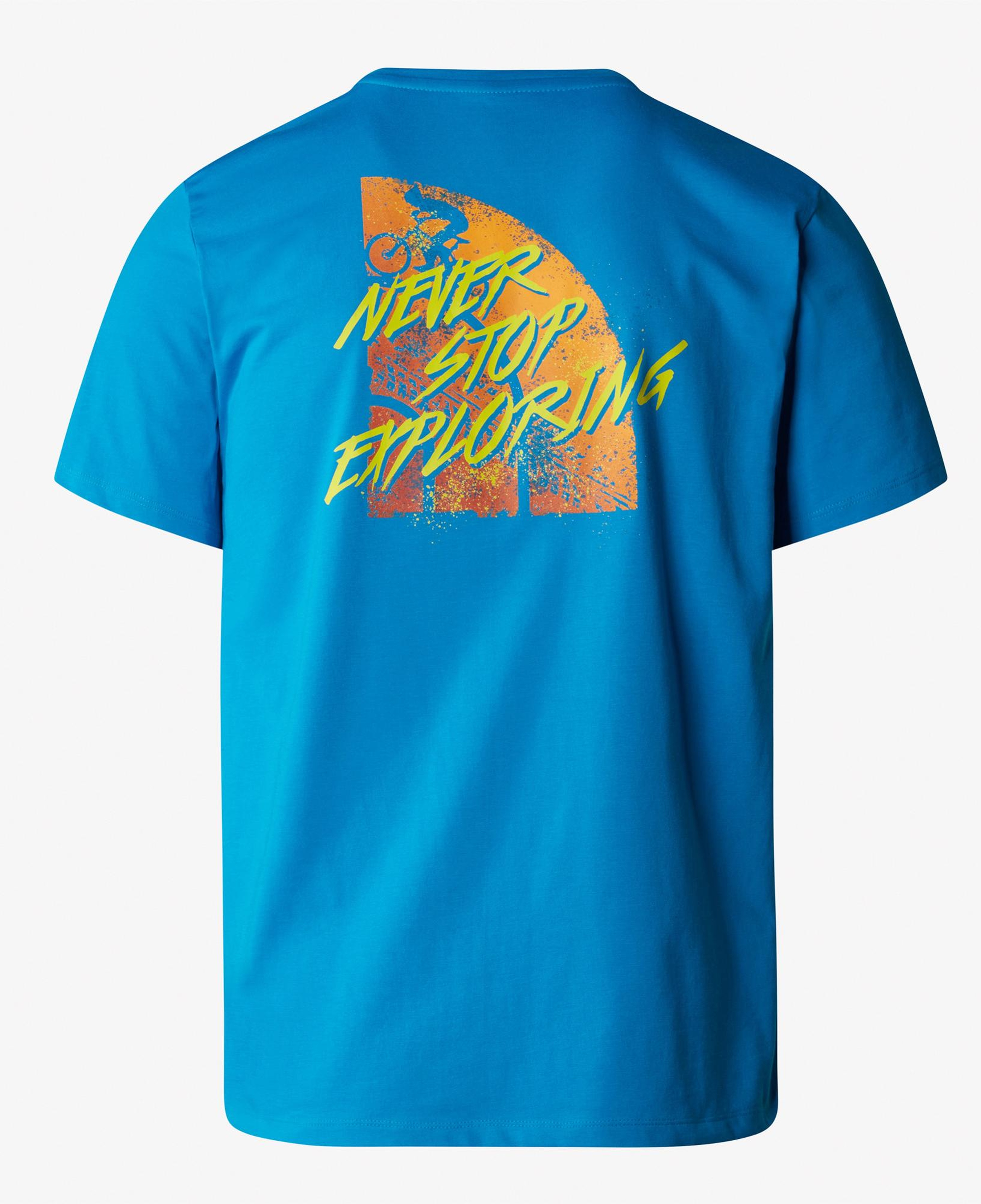 The North Face Foundation Tracks Graphic Tee Erkek Mavi T-Shirt