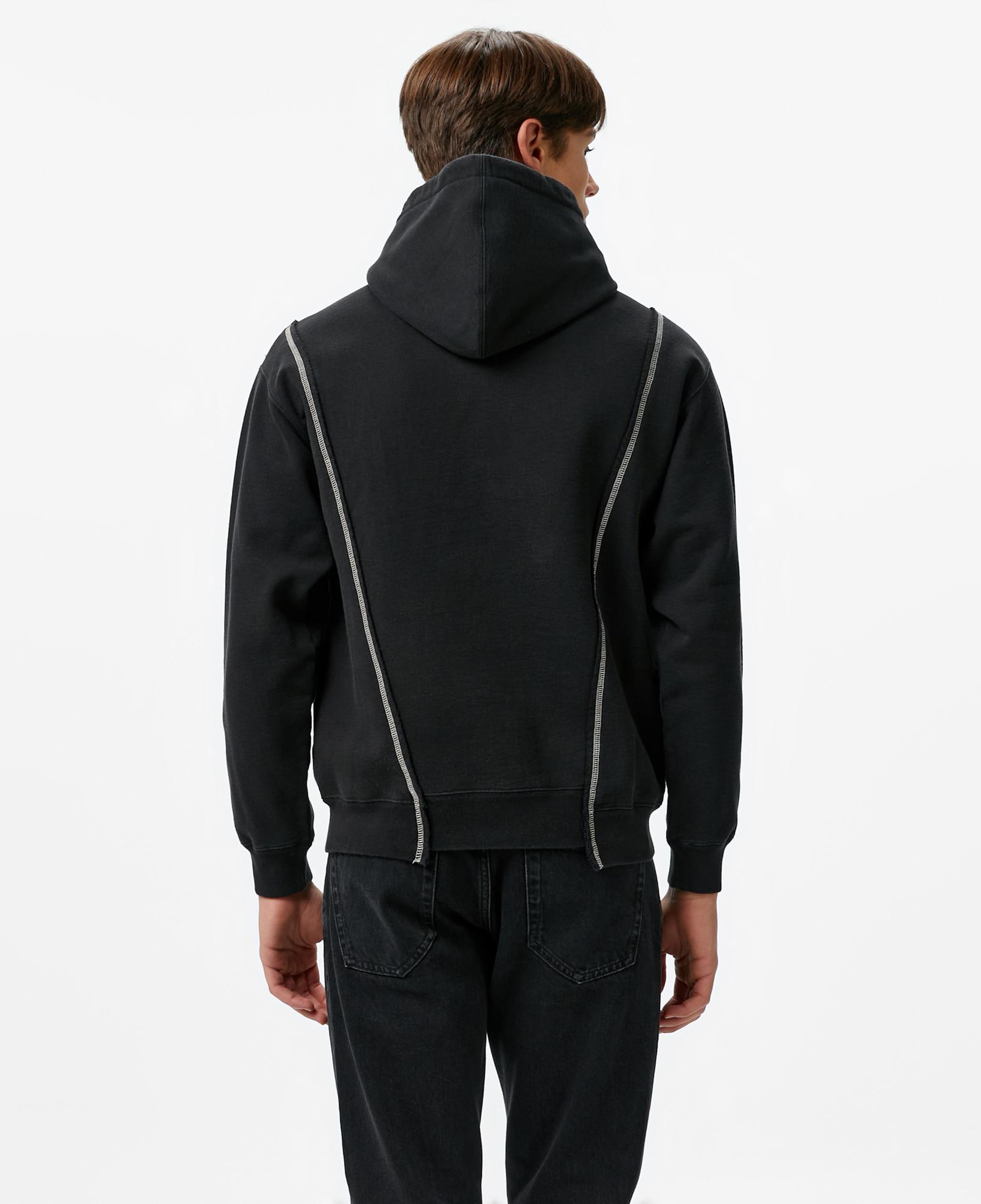 Market Designer Split Erkek Siyah Sweatshirt