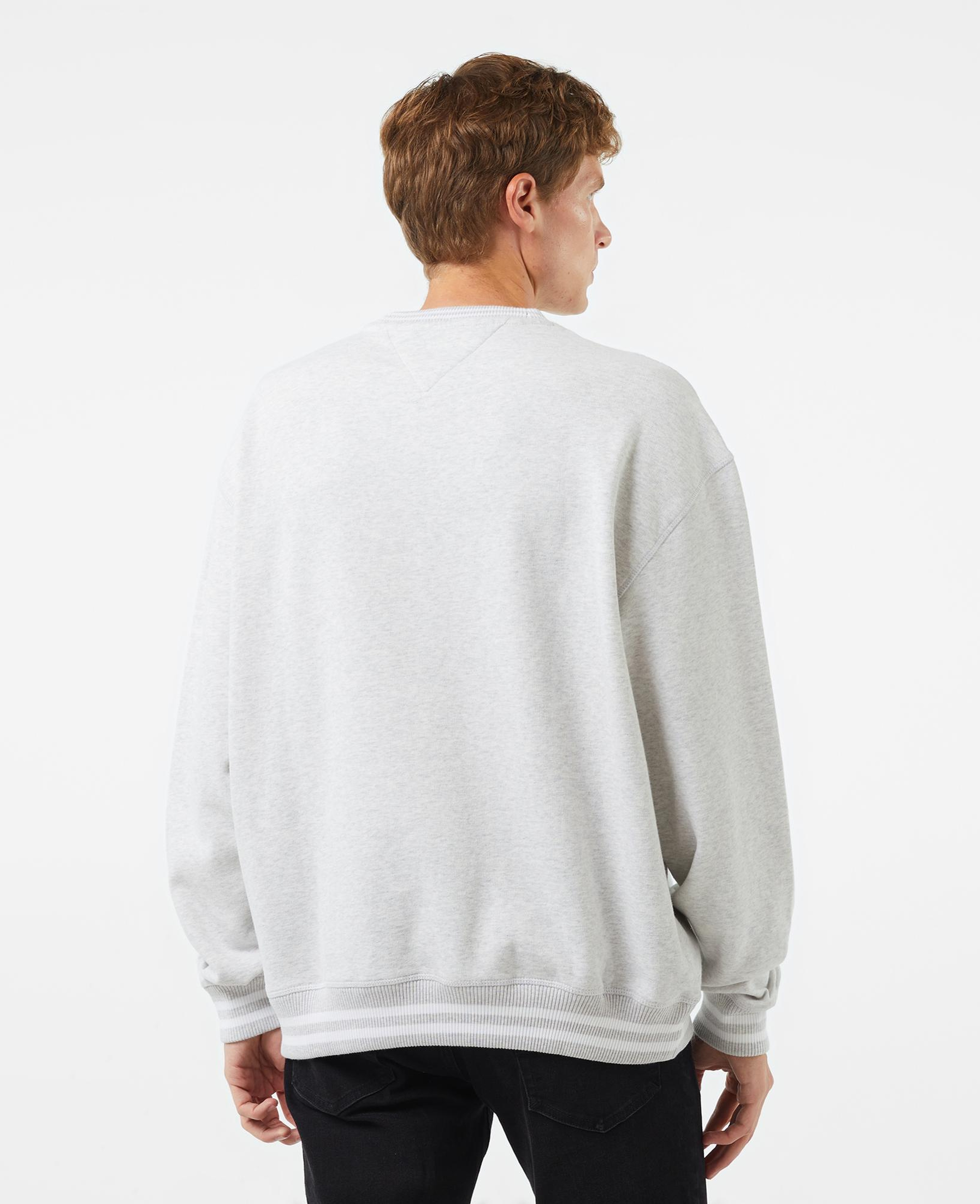 Tommy Jeans Archive Games Team Usa Crew Erkek Gri Sweatshirt