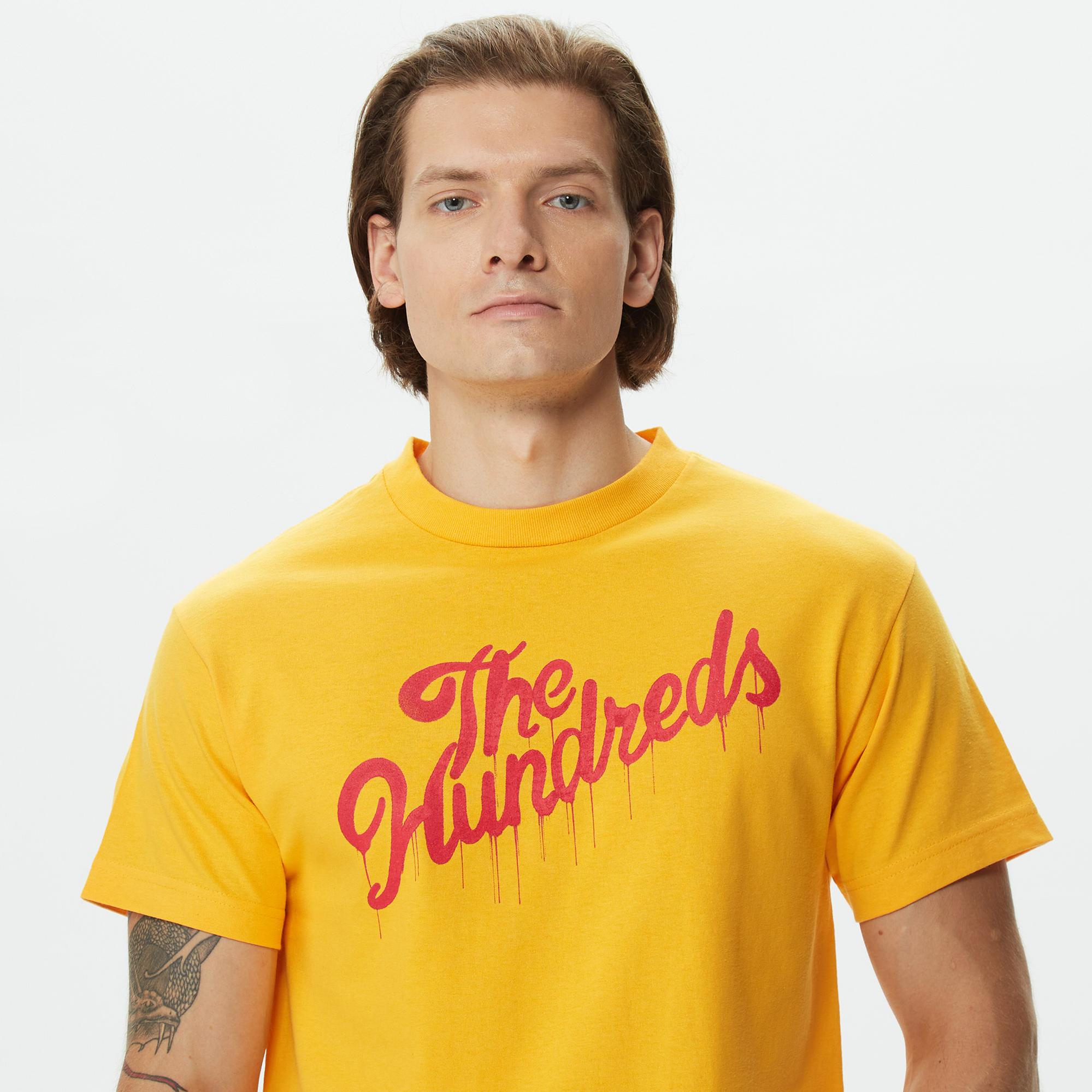 The Hundreds Drip Slant Erkek Sarı T-Shirt