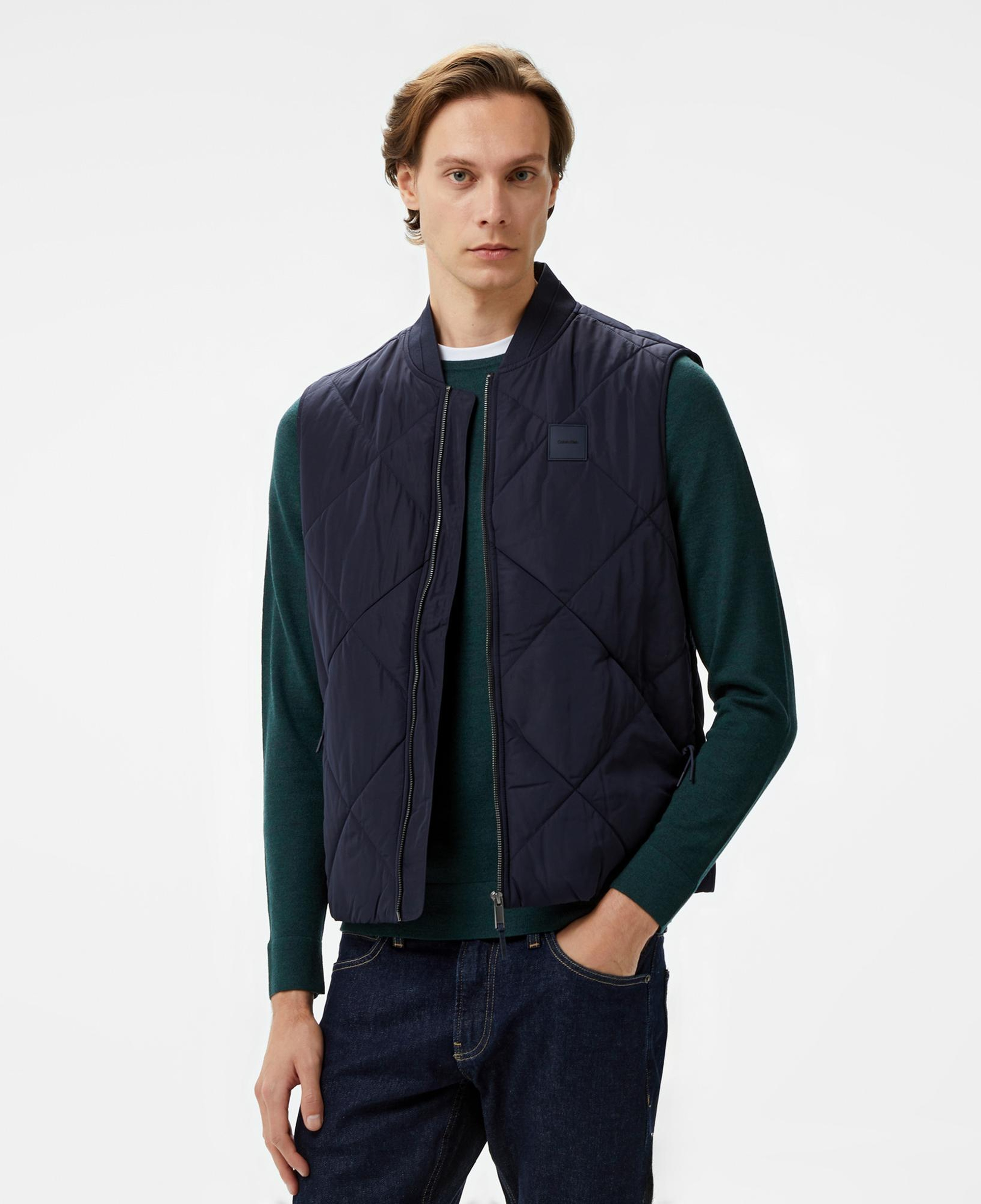 Calvin Klein Diamond Quilt Vest Erkek Lacivert Yelek