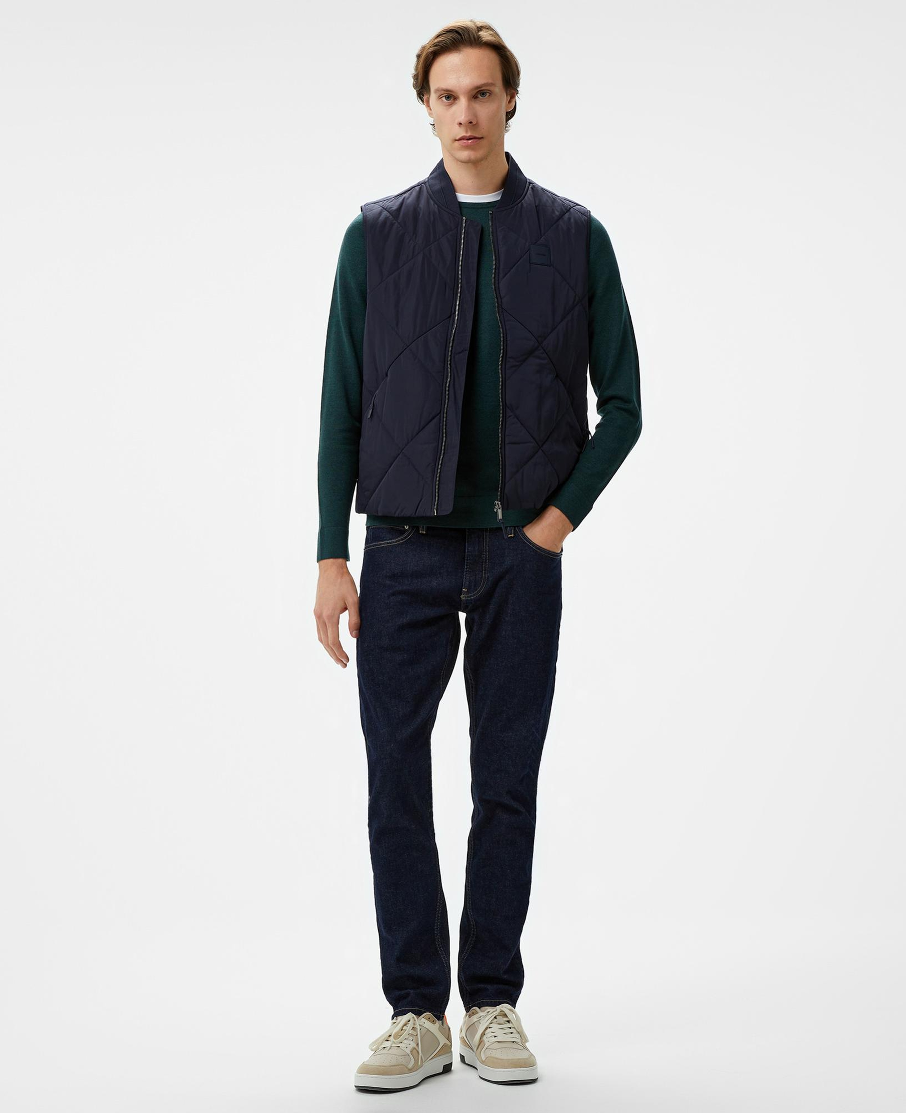 Calvin Klein Diamond Quilt Vest Erkek Lacivert Yelek