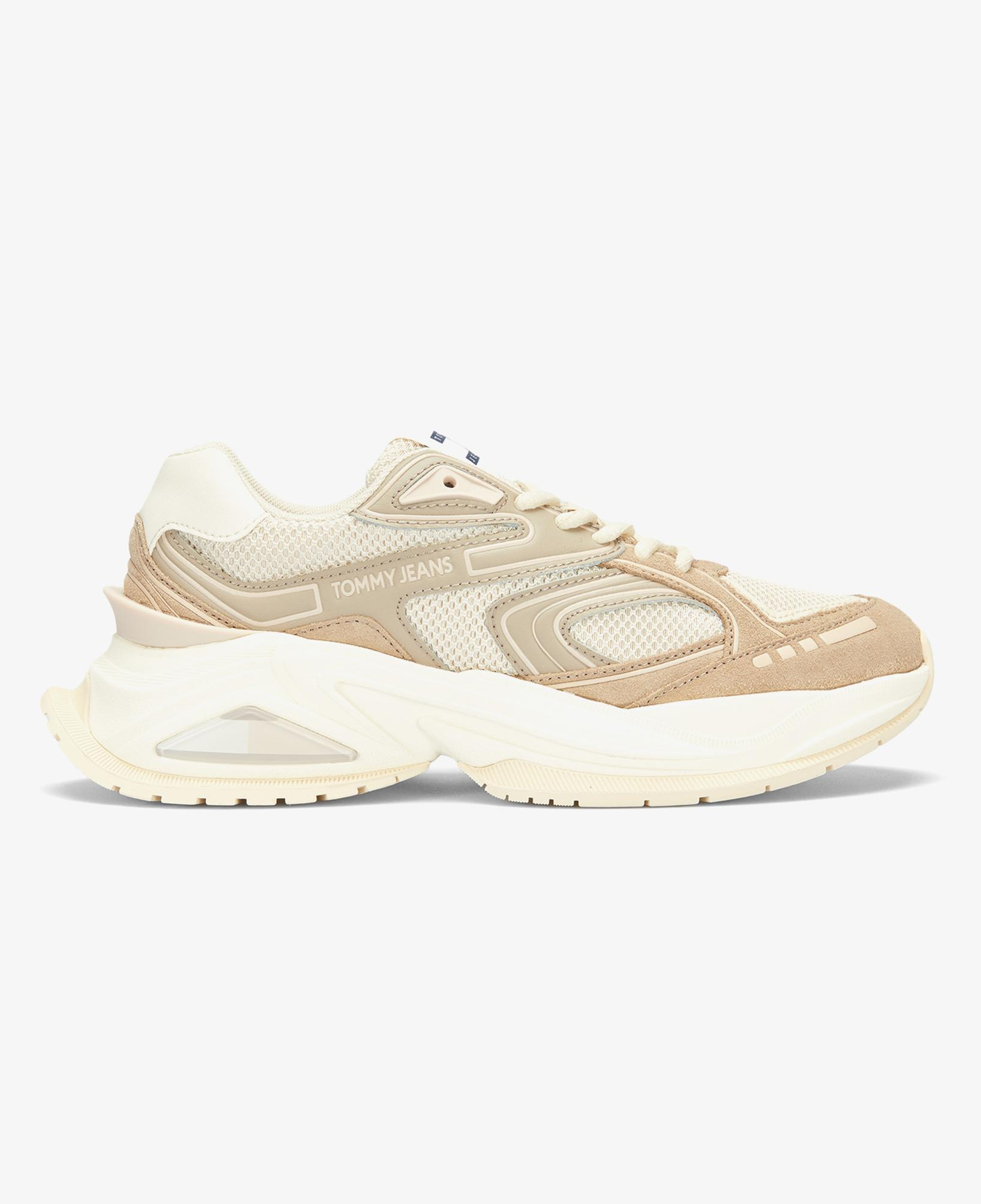 Tommy Hilfiger Jeans Trendy Retro Runner Kadın Soluk Gri Spor Ayakkabı