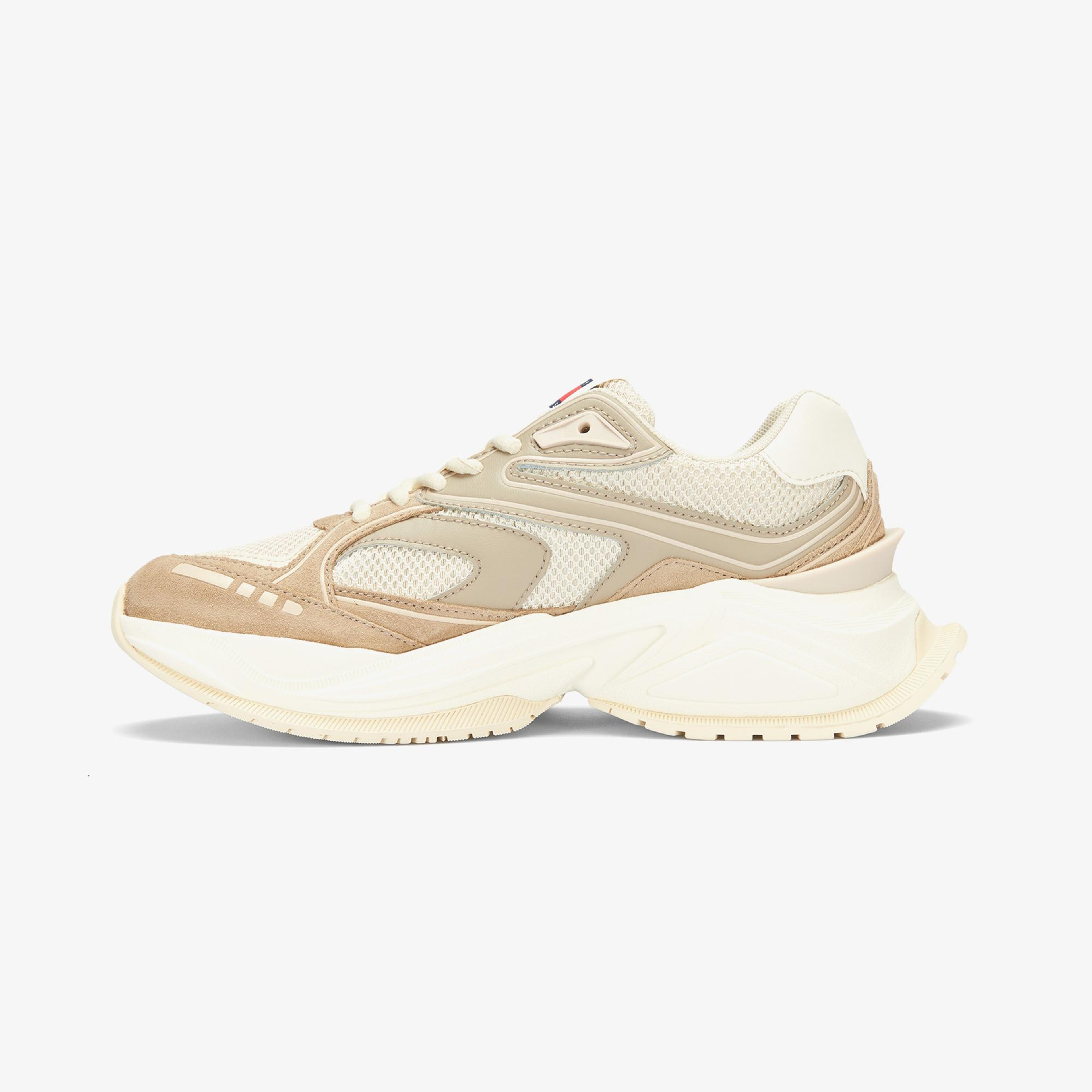 Tommy Hilfiger Jeans Trendy Retro Runner Kadın Soluk Gri Spor Ayakkabı