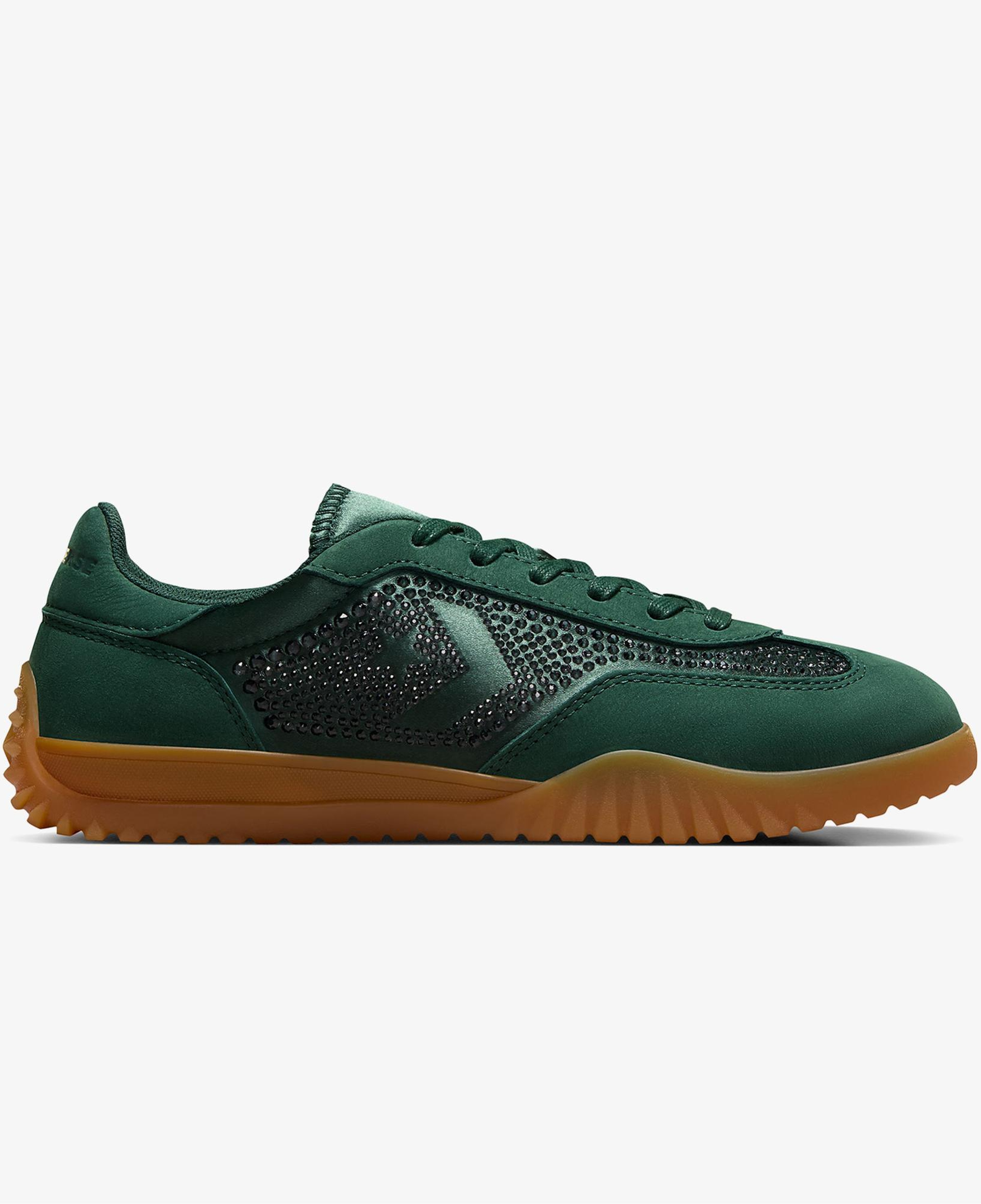 Converse x Swarovski Run Star Trainer Unisex Yeşil Deri Sneaker