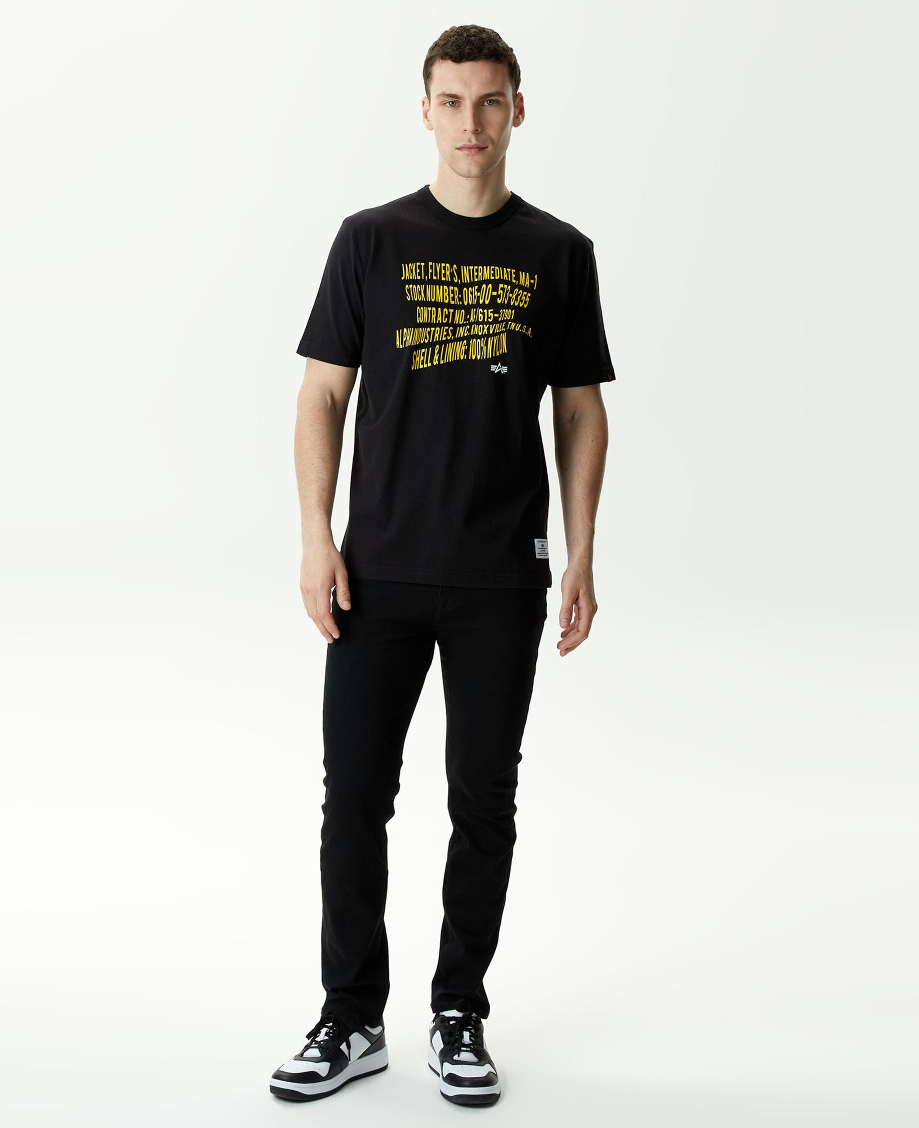 Alpha Industries Warped Label Unisex Siyah T-shirt