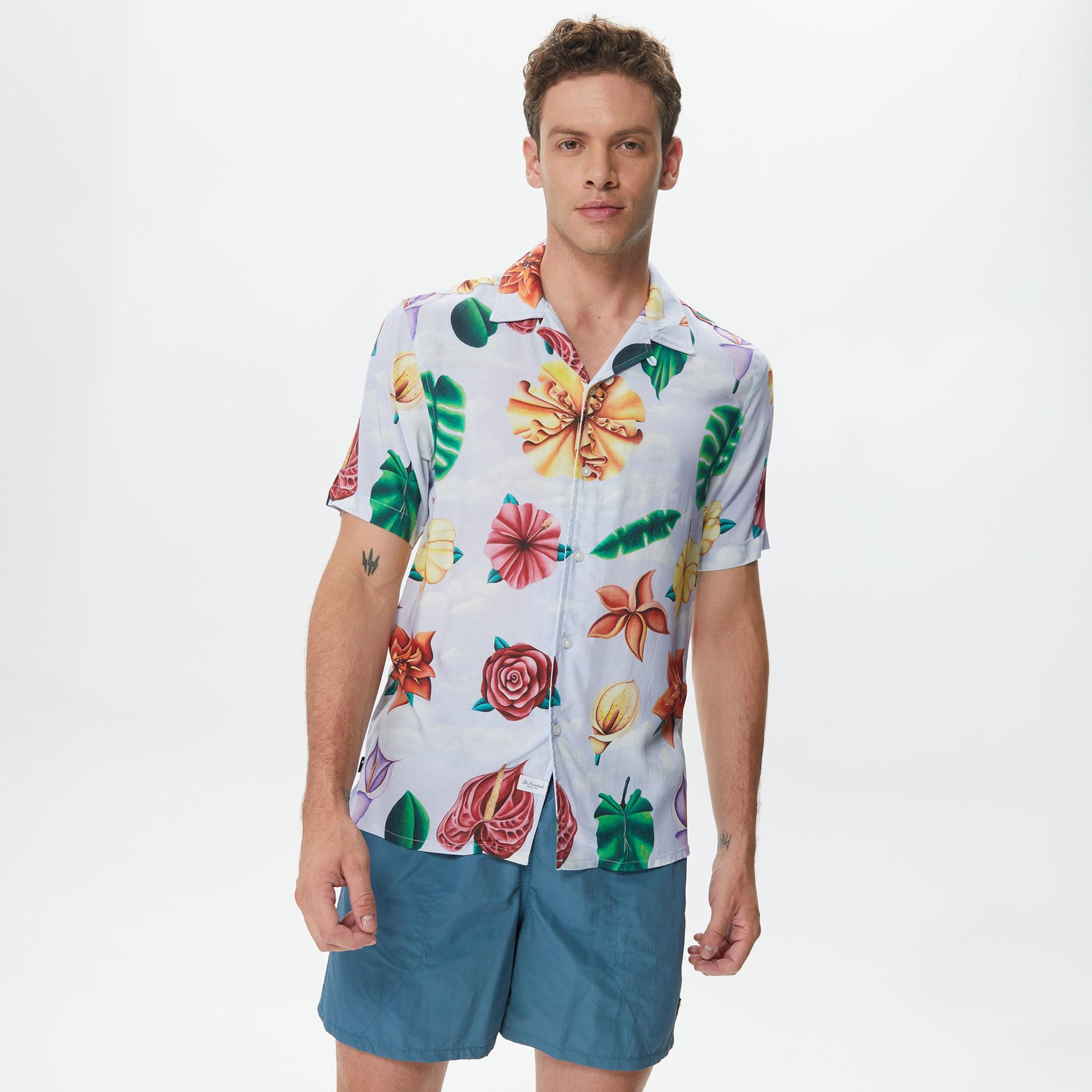 The Hundreds Blooming Woven Erkek Mavi Gömlek