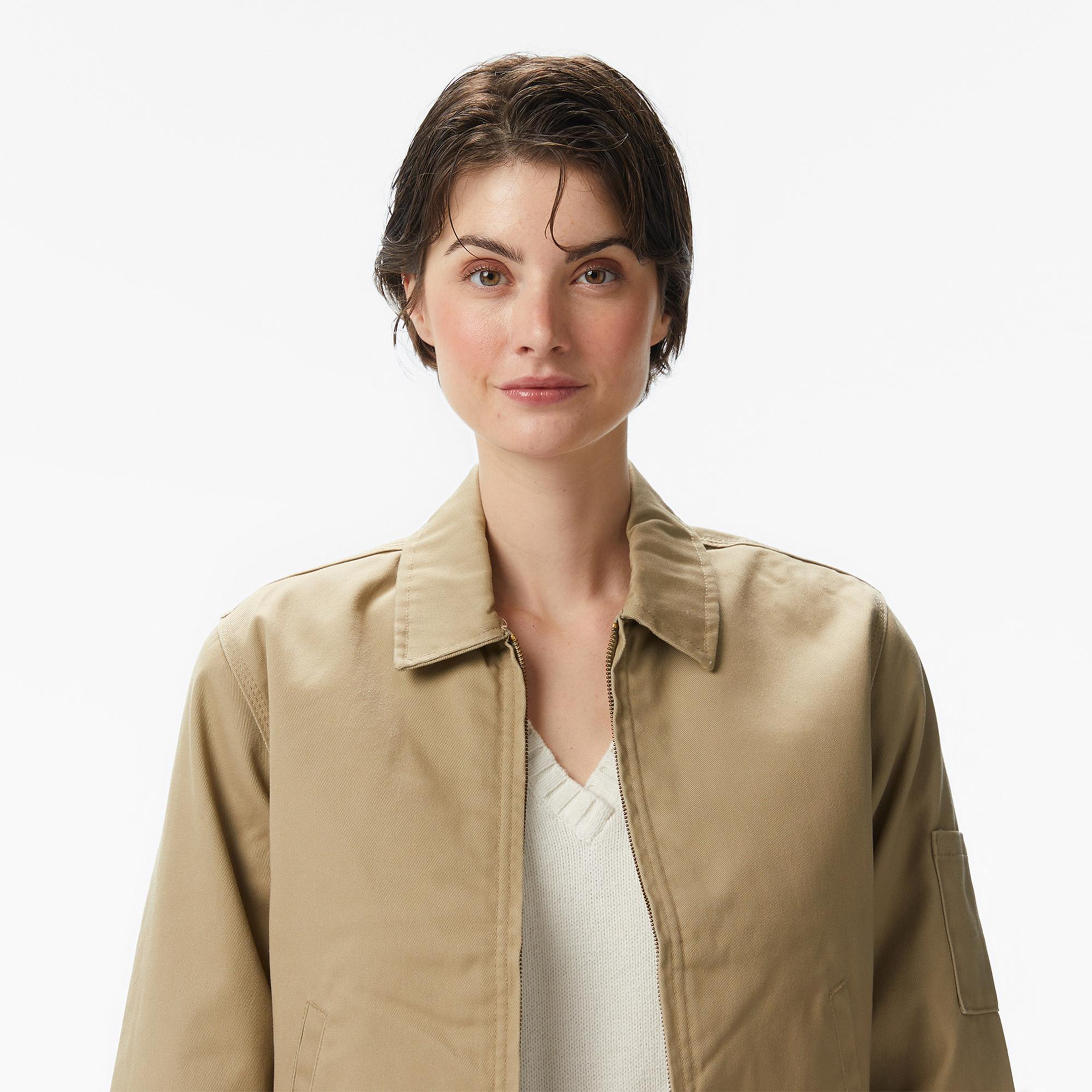 Dickies Lined Eisenhower Crop Kadın Haki Ceket