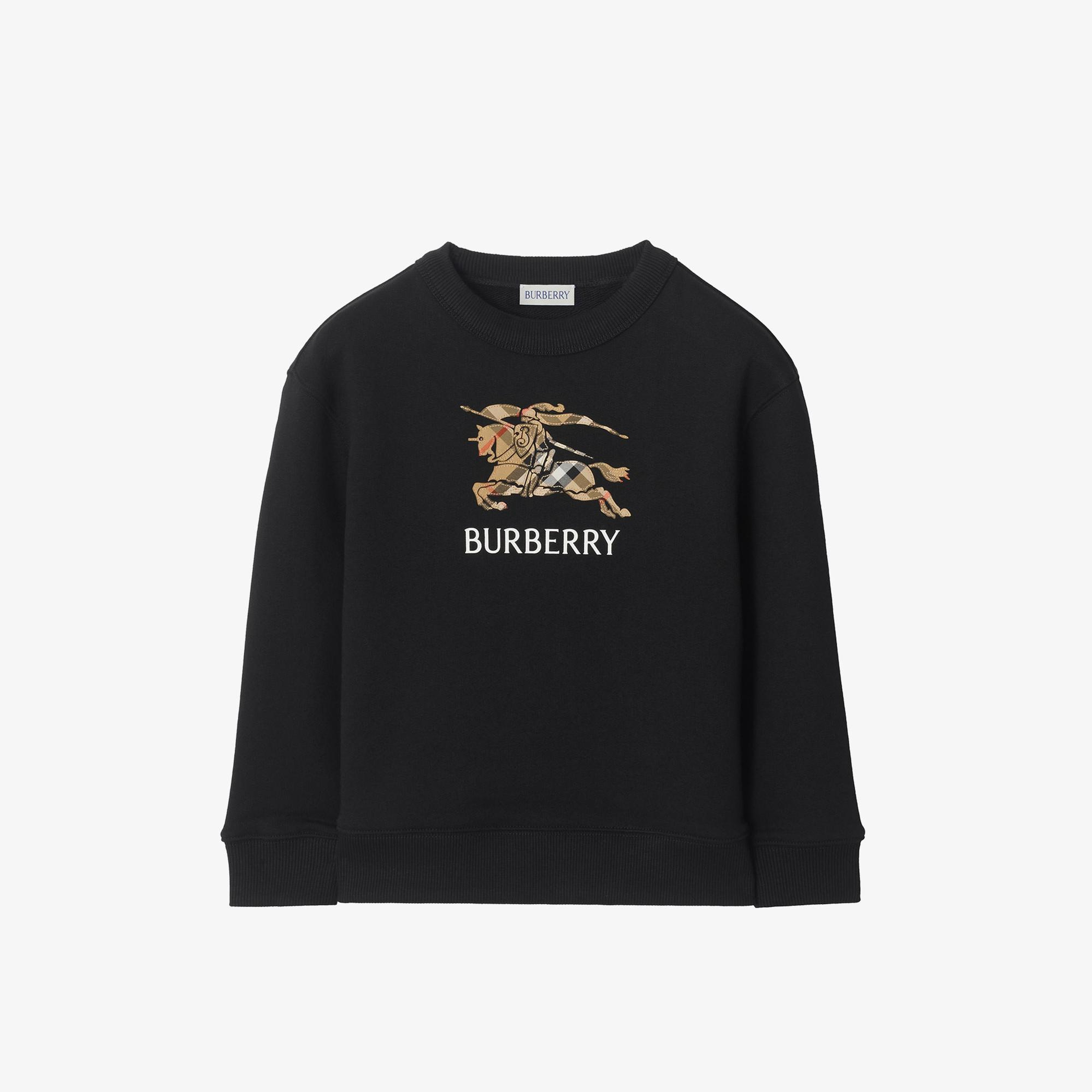 Burberry Mathew Knıght Çocuk Siyah Sweatshirt
