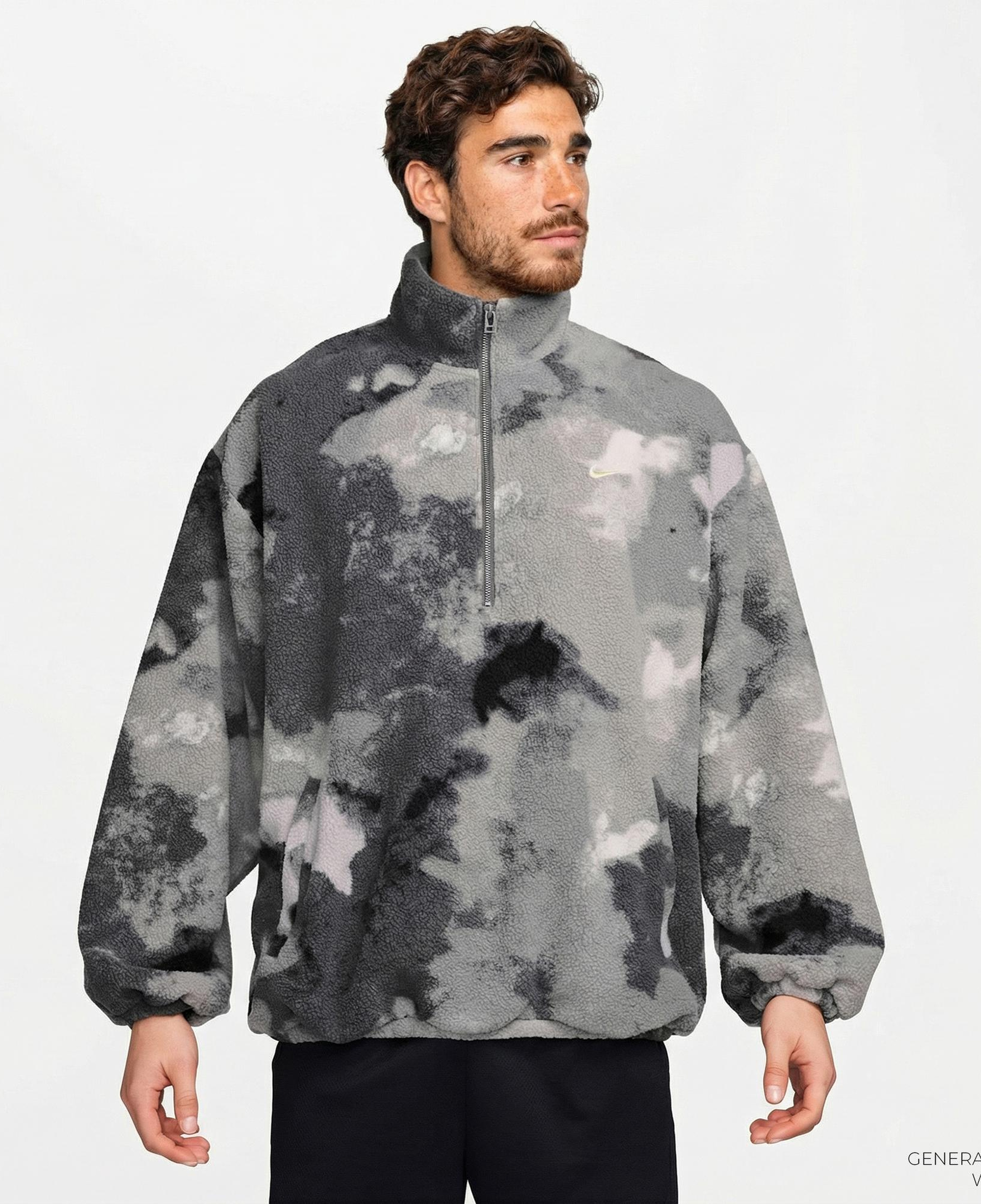 Nike Therma-Fit Sherpa Erkek Gri Ceket