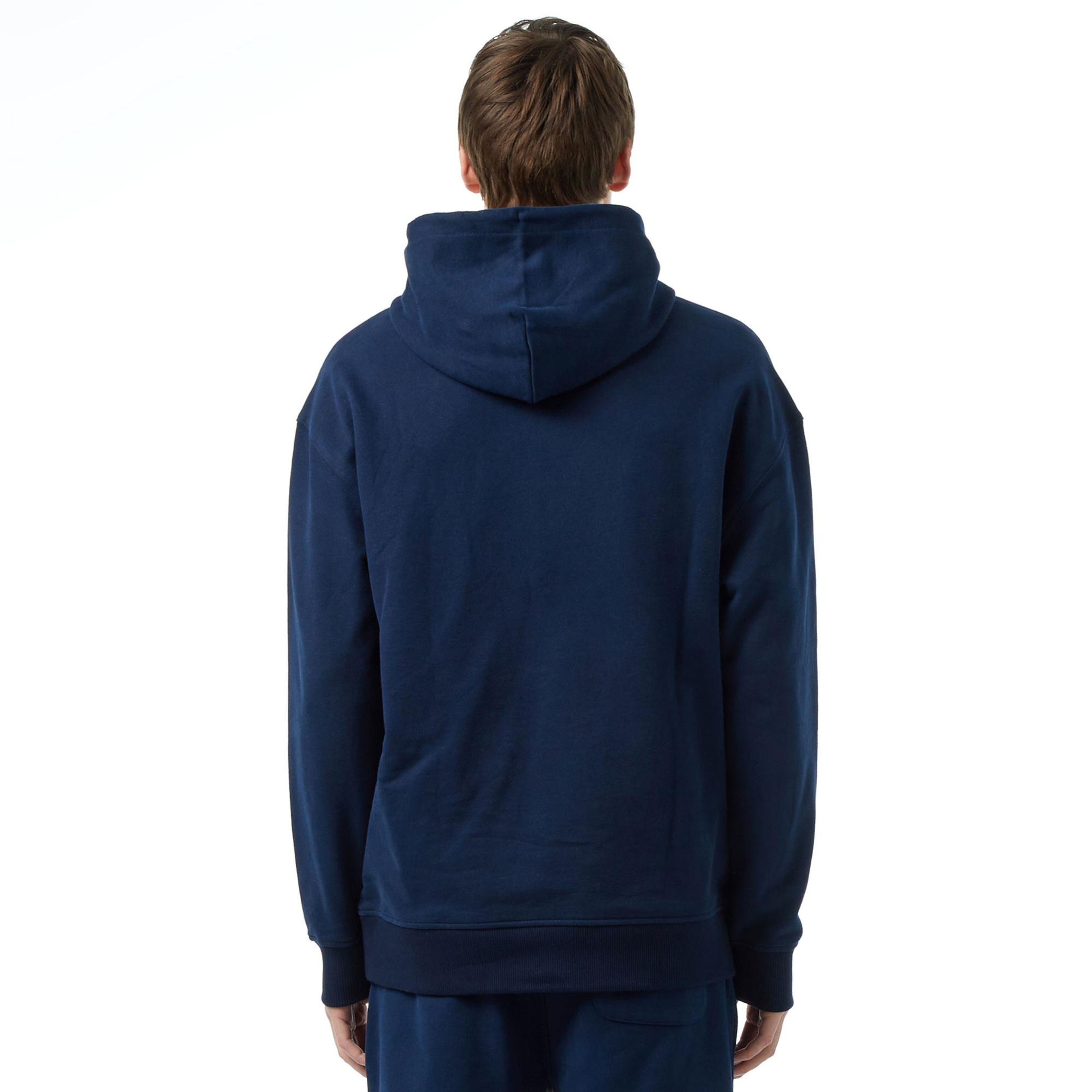 Tommy Jeans Relax Luxe Serif Hoodie Erkek Mavi Sweatshirt