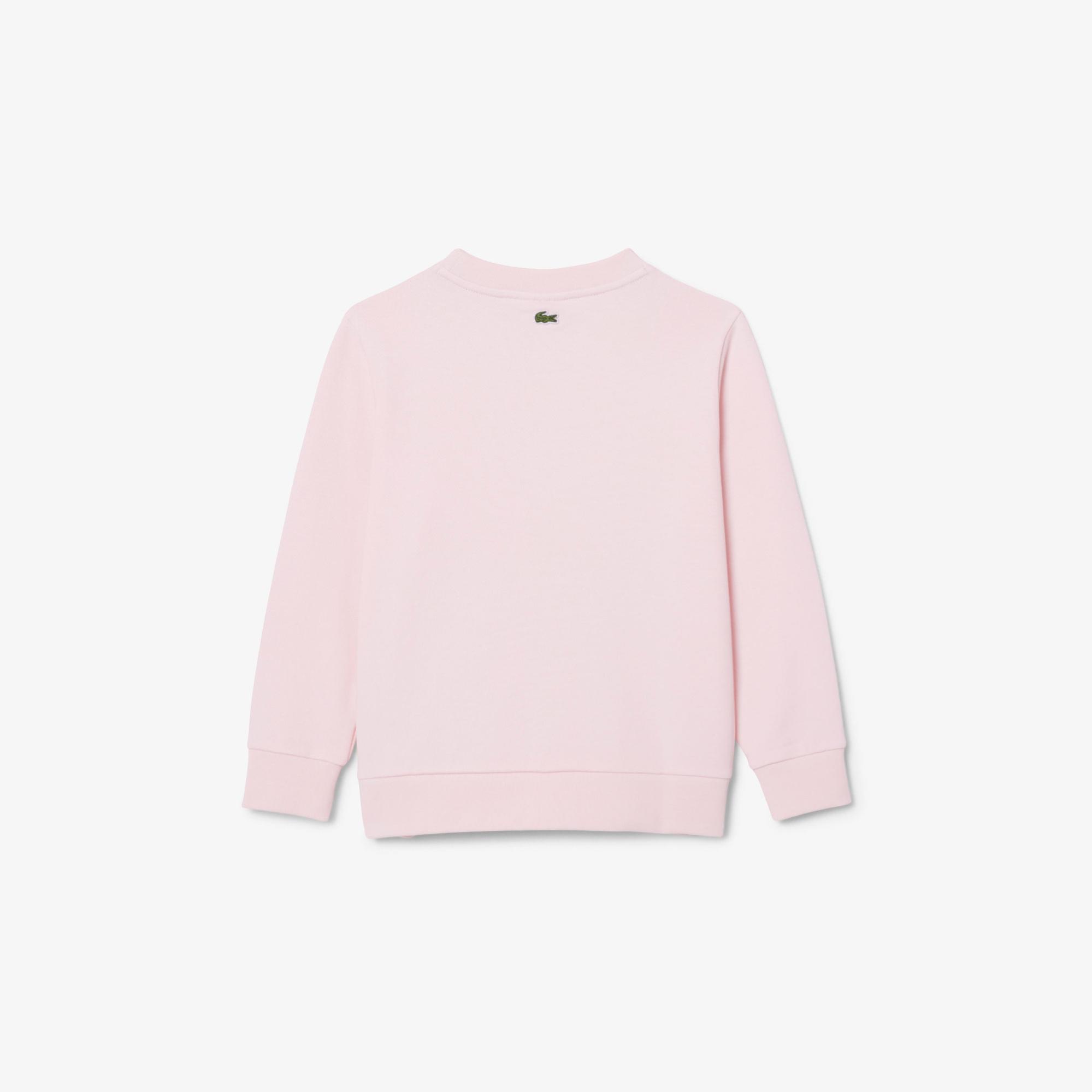 Lacoste Çocuk Bisiklet Yaka Açık Pembe Sweatshirt