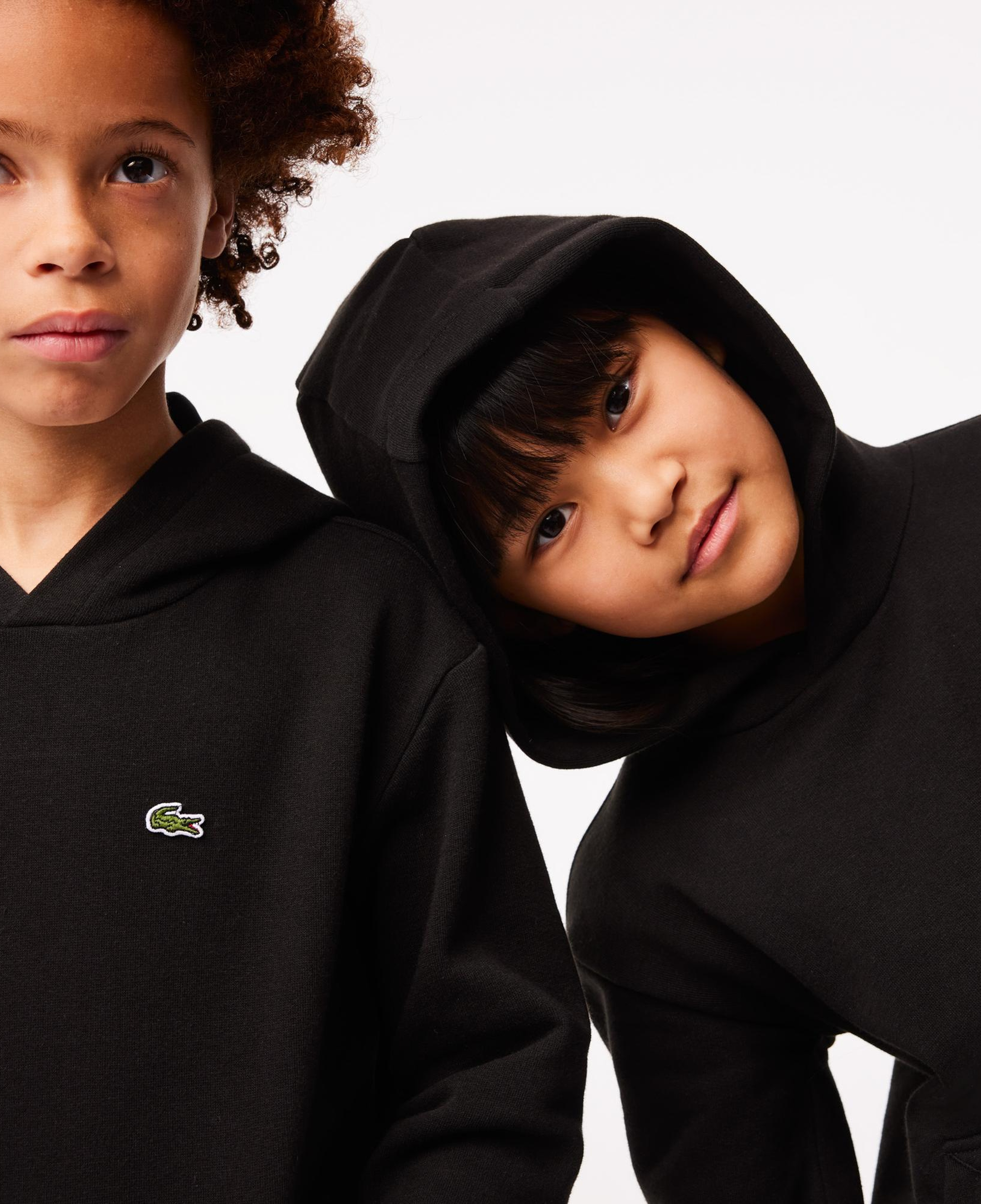 Lacoste Çocuk Kapüşonlu Siyah Sweatshirt