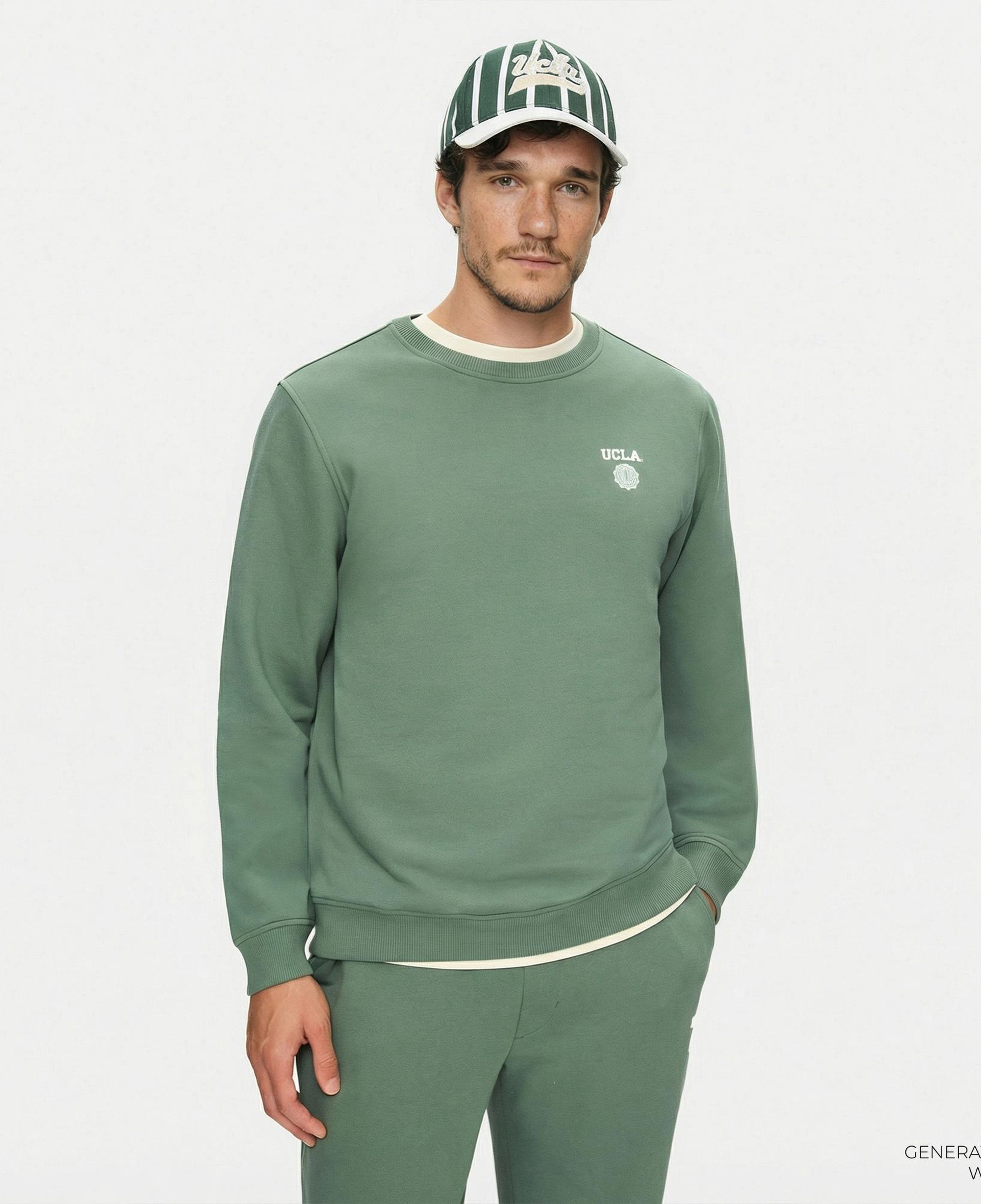 Ucla Valley Erkek Yeşil Sweatshirt